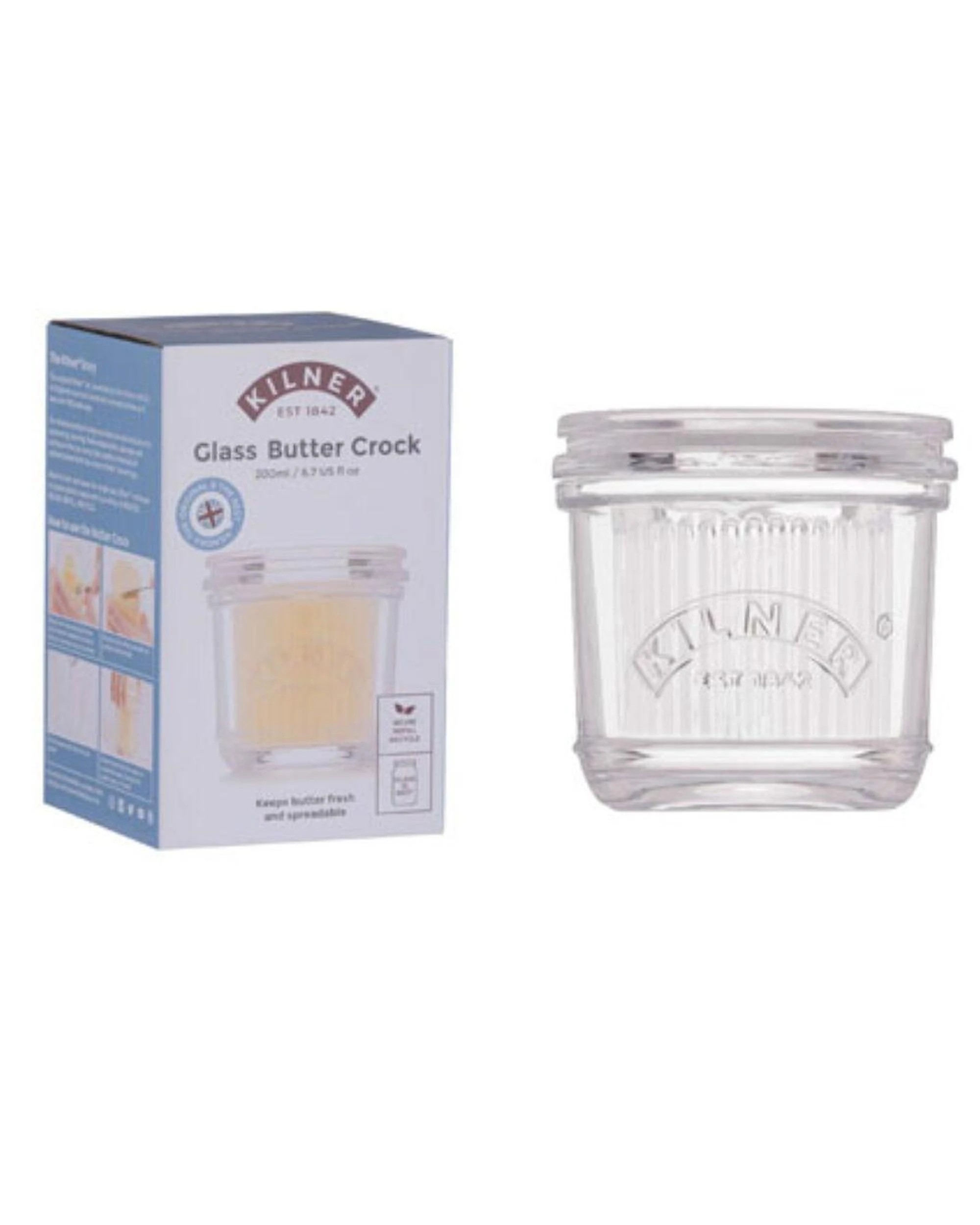 4 Kilner Glass Butter Crock  200ml, 4 of 4
