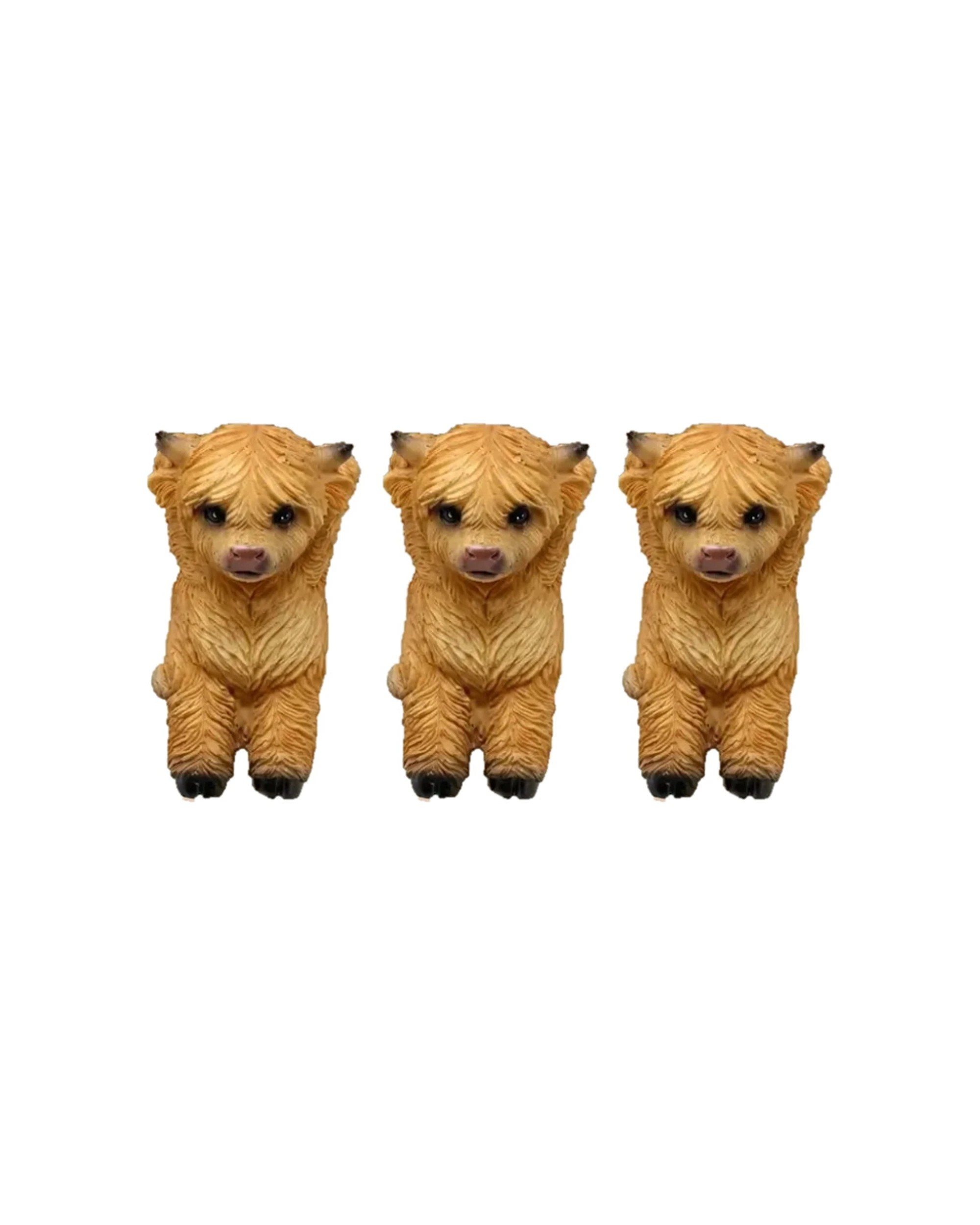 Alfresco 3PK Highland Cow Pot Sitter Ceramic Plant Decor - Multi - Kmart