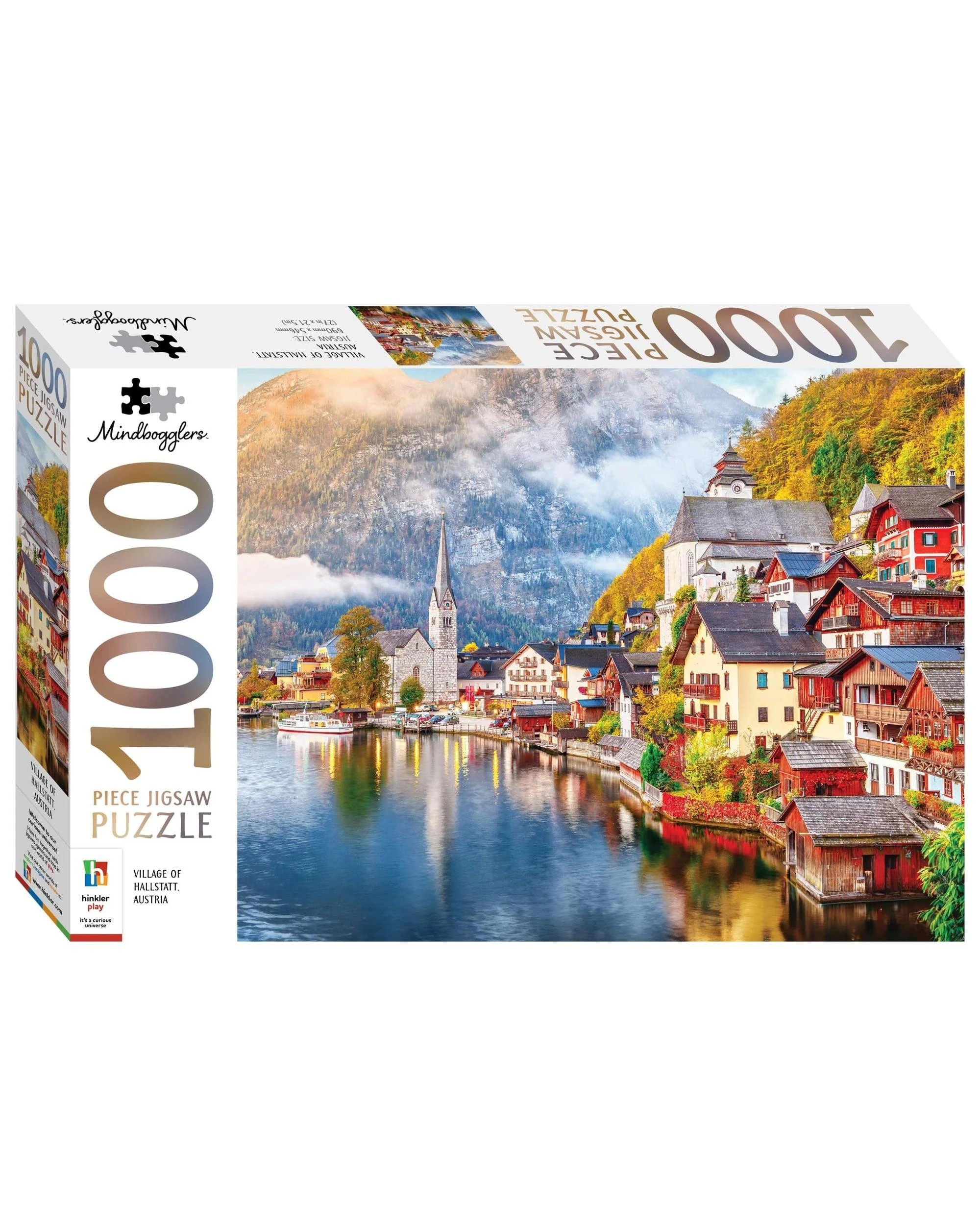 1 Hinkler Mindbogglers Village of Hallstatt Austria 1000 Piece Puzzle, 1 of 3