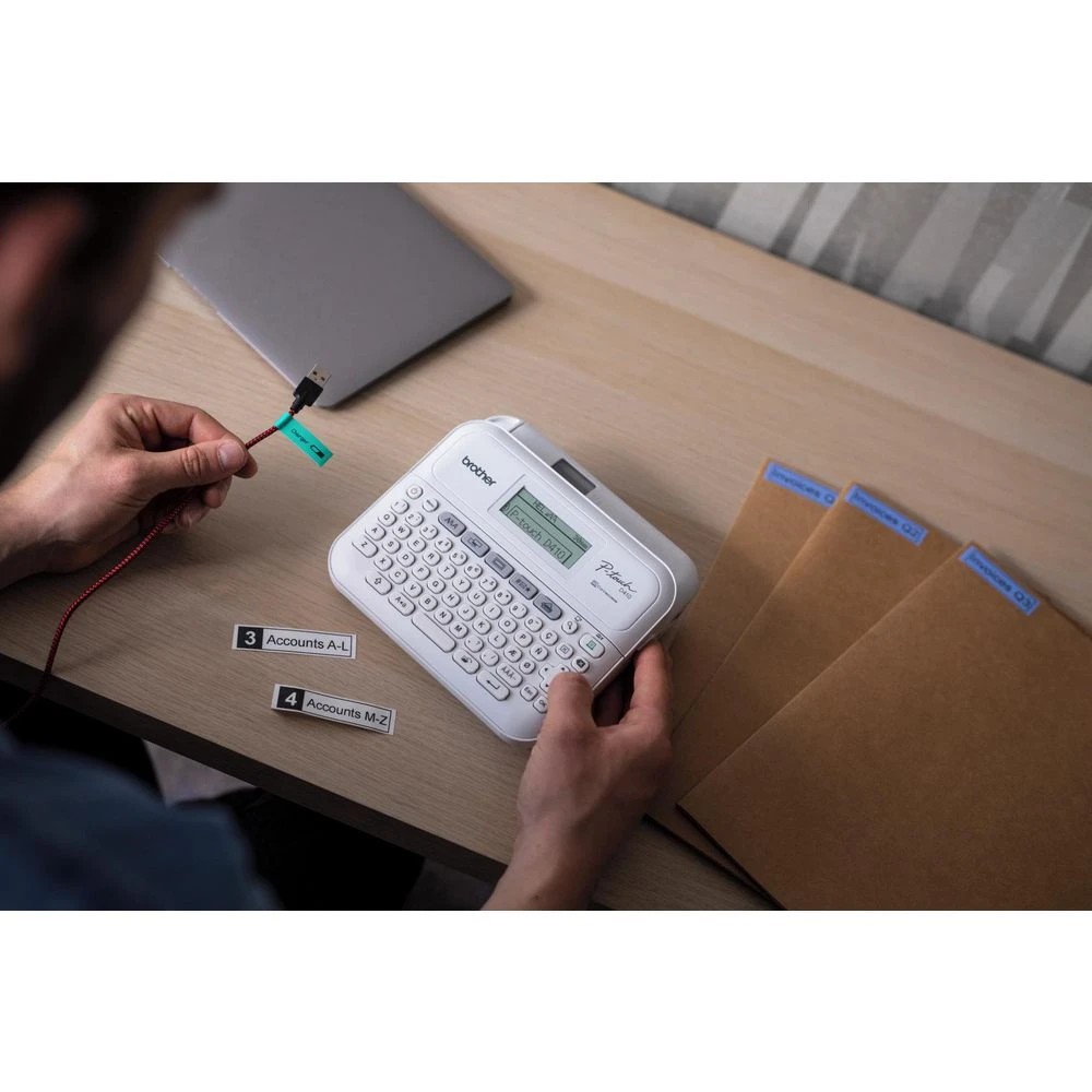 4 Brother PTD410 Desktop Label Printer White, 4 of 10