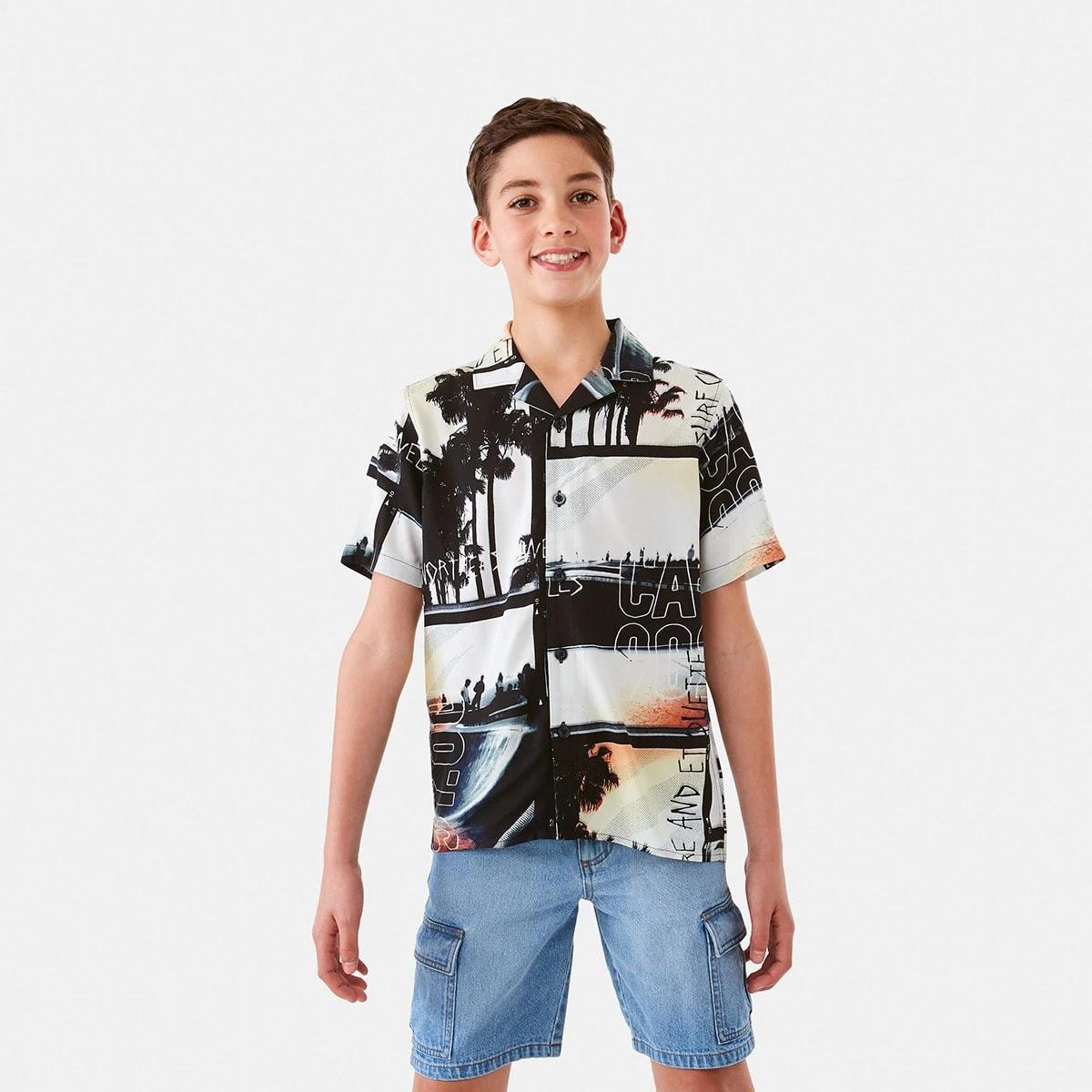 1 Short Sleeve Resort Shirt Wht Plmskt, 1 of 9