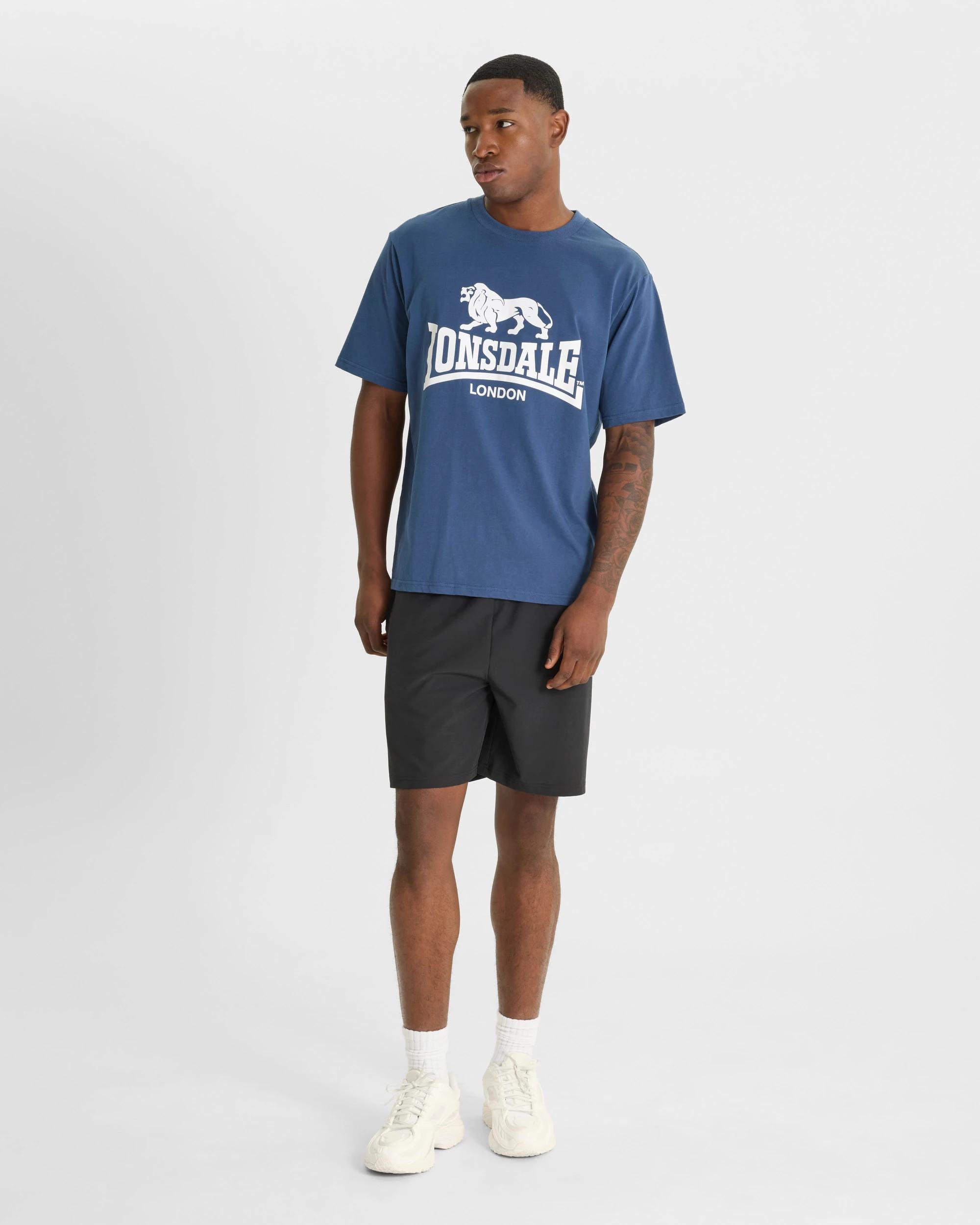 5 Lonsdale London Logo Short Sleeve T-Shirt BLUE, 5 of 6