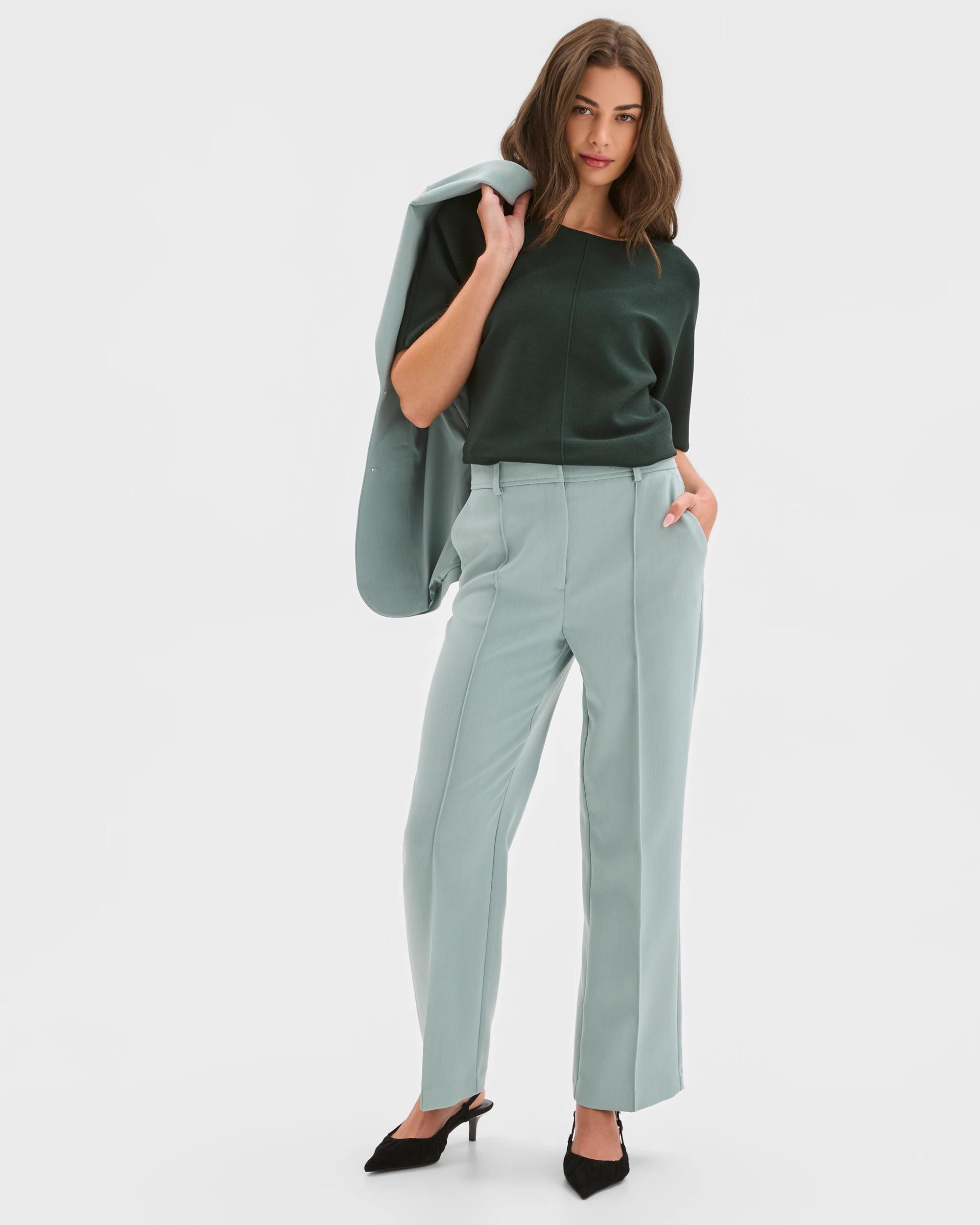 3 Target Petites Petites Straight Leg Pintuck Pants SLATE, 3 of 6