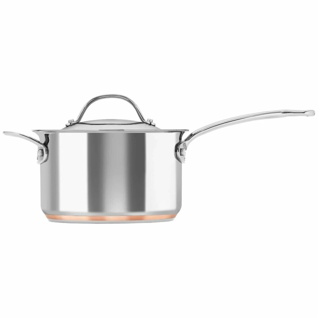 1 Chasseur Le Cuivre 3.4L Saucepan with Lid and Helper Handle, 1 of 2