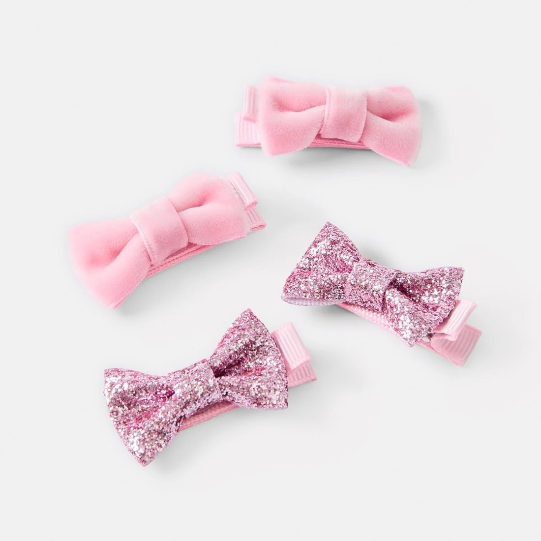2 4 Pack Pink Bow Hair Clips, 2 of 3