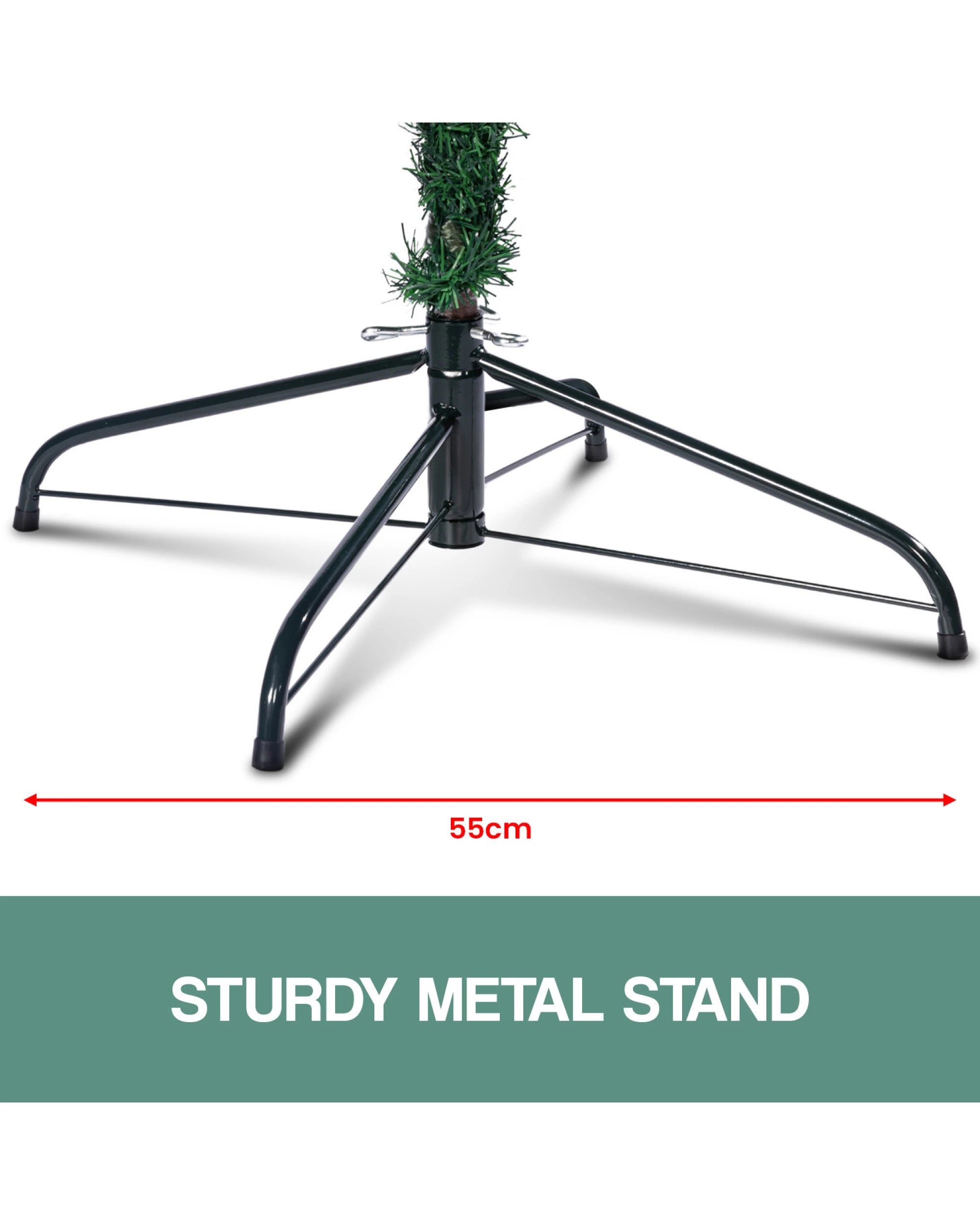 9 Christabelle Green Artificial Christmas Tree 2.4m - 1500 Tips, 9 of 10