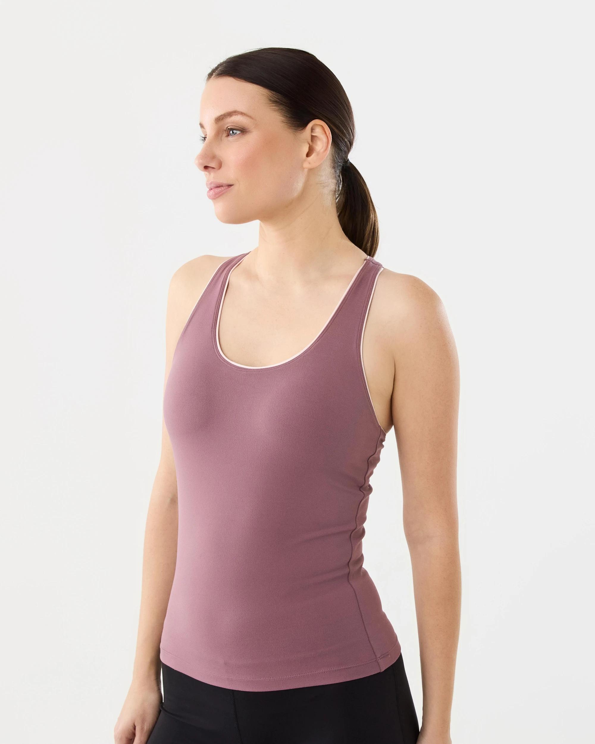 2 Active Womens Cloudform Piped Tank Rosey Muve, 2 of 6