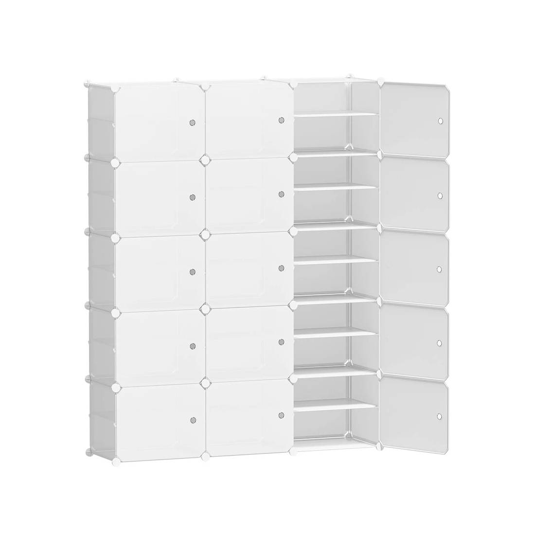 1 Artiss Shoe Rack Storage Cabinet DIY 15 Storage Cube Stackable - White, 1 of 7