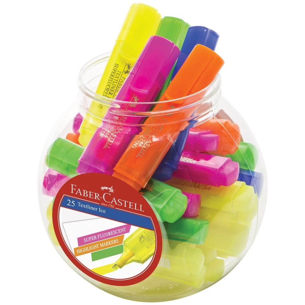 2 Faber-Castell Textliner Ice Highlighters Assorted 25 Pack, 2 of 2