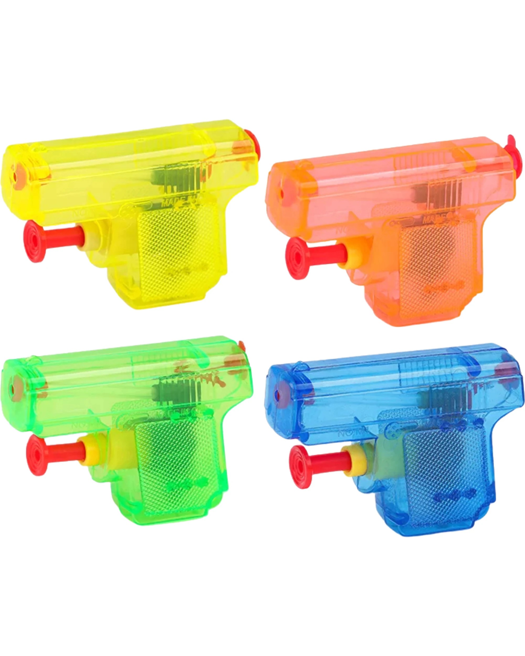 1 Party Maker Mixed Coloured Squirt Guns Pack of 4 - Multi, 1 of 4