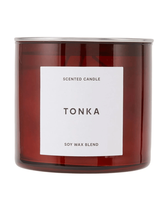 Tonka Inspired Glass Candle