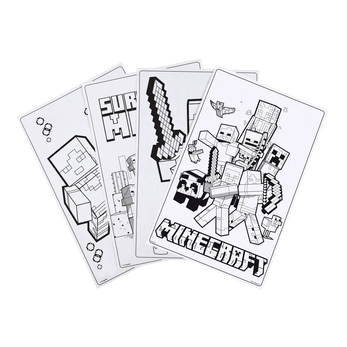4 Crayola Giant Coloring Pages - Minecraft, 4 of 4