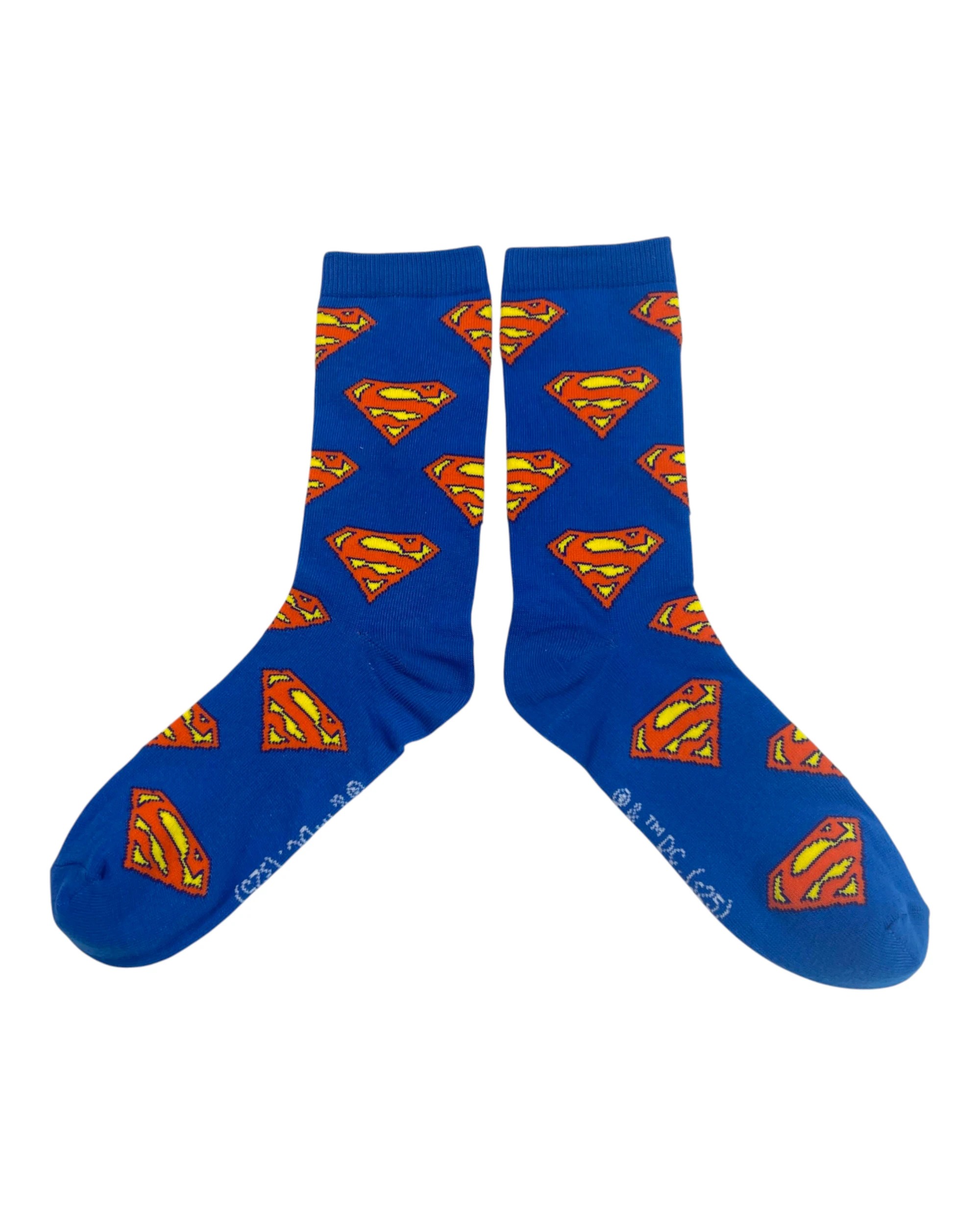 4 Warner Bros Superman Crew Kids Socks 4 Pack Asst. Size - 13-3, 4 of 5