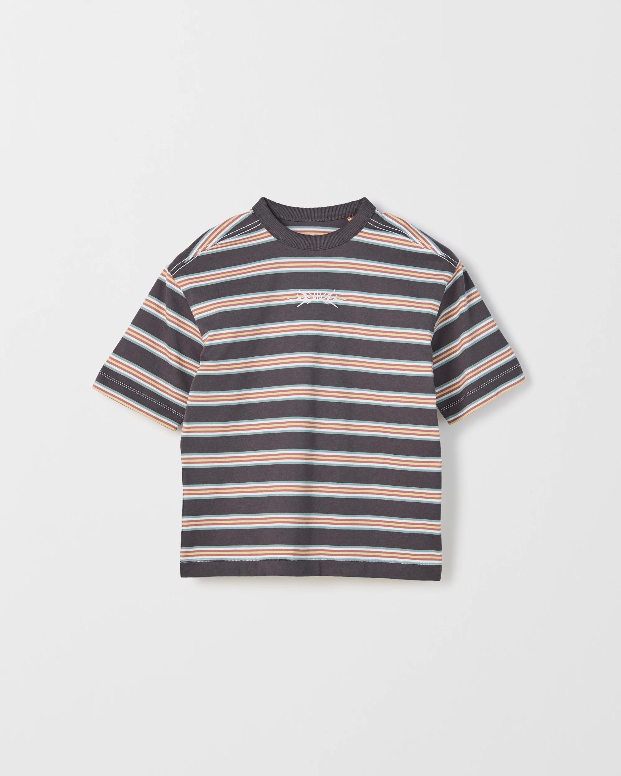 6 Target Kids Australian Cotton Stripe T-Shirt BLACKENED PEARL, 6 of 7