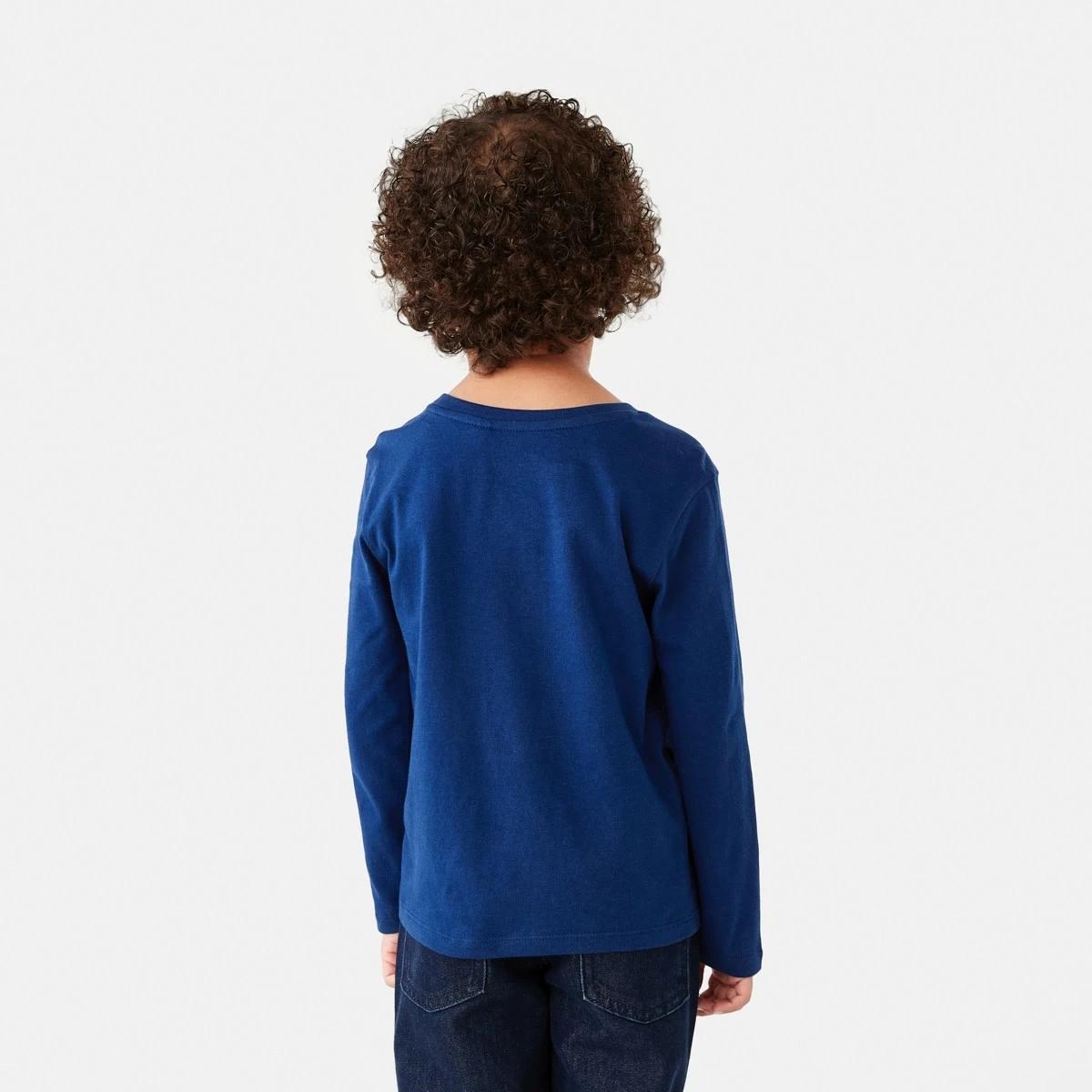 2 Long Sleeve Print T-shirt Blu Varsty, 2 of 8