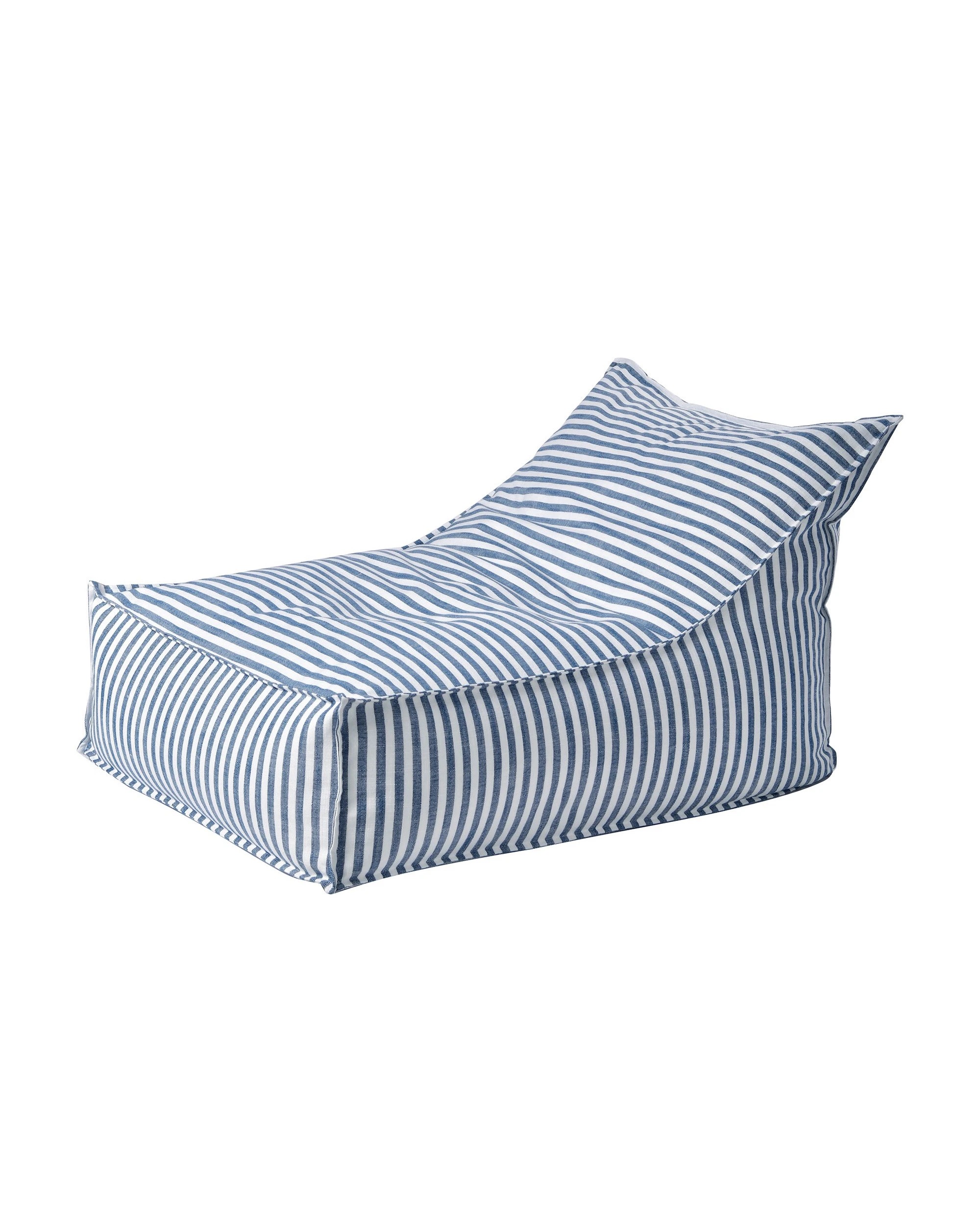 2 Cadence & Co. Oscar Faux Linen One Seater Bean Bag Lounge Cover - Navy, 2 of 7
