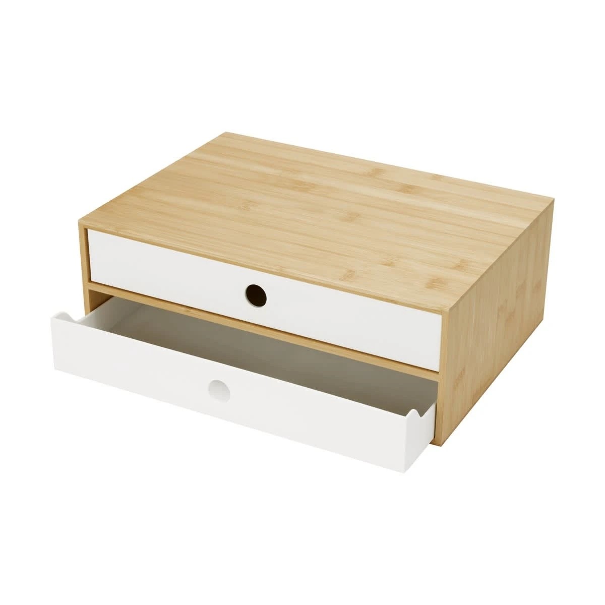 1 Bamboo and Plastic Desk Top Drawers, 1 of 9