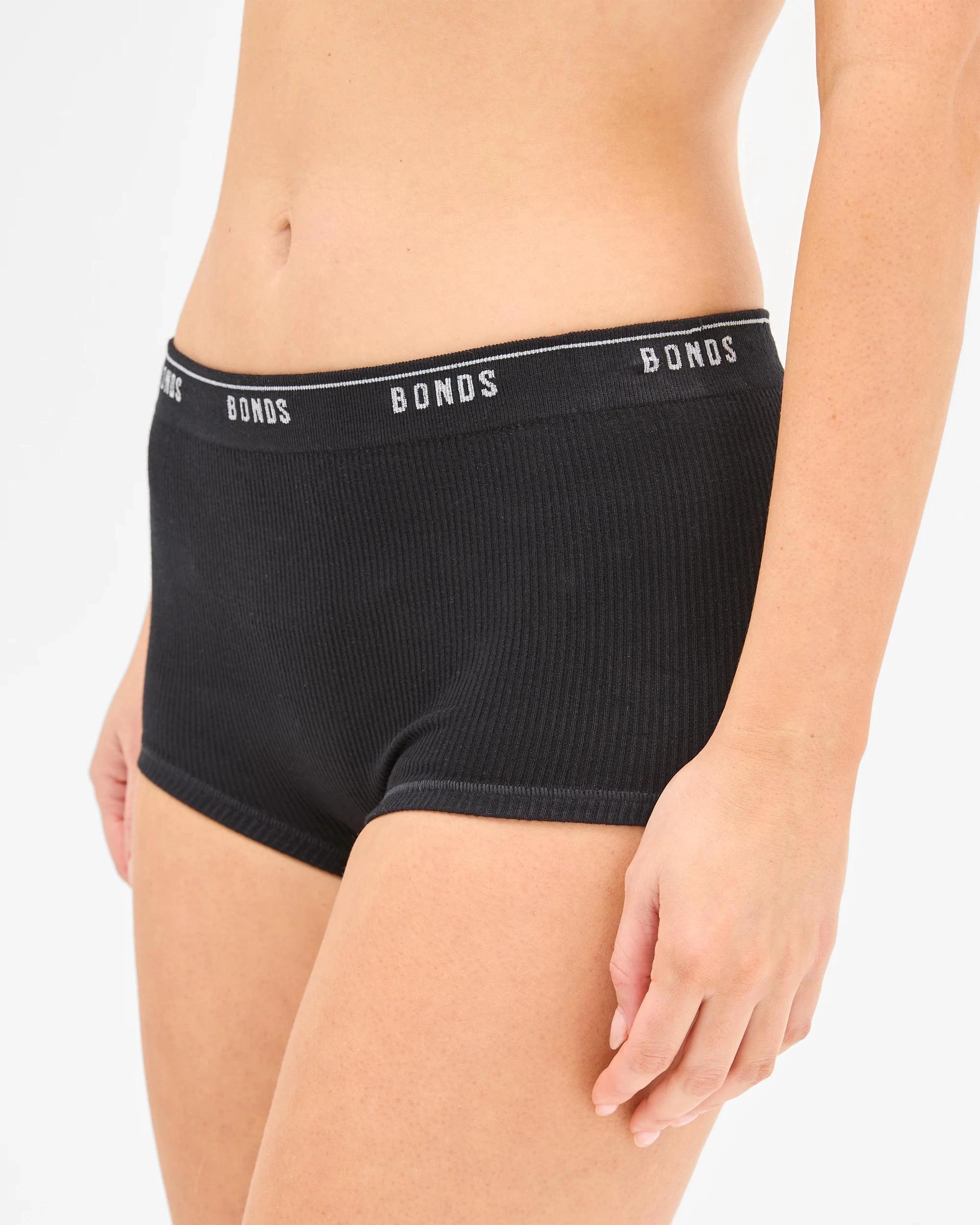 2 Women's Originals Bamboo Seamless Rib Shortie - Bonds BLACK, 2 of 3