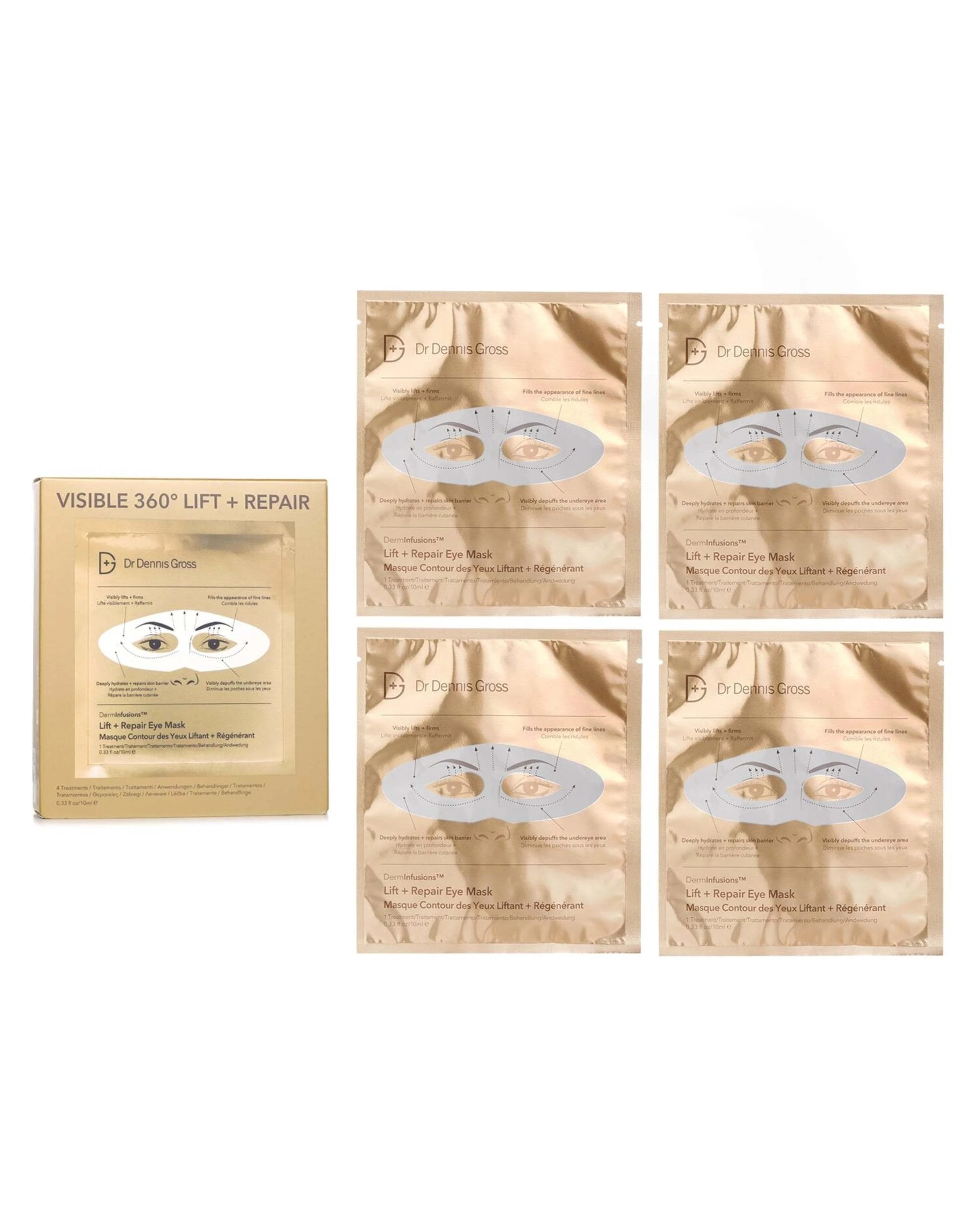 1 Dr Dennis Gross DermInfusions Lift + Repair Eye Mask  4pcs, 1 of 1