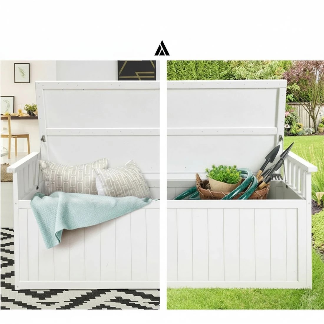 5 Gardeon Outdoor Storage Bench Box 129cm - White, 5 of 7