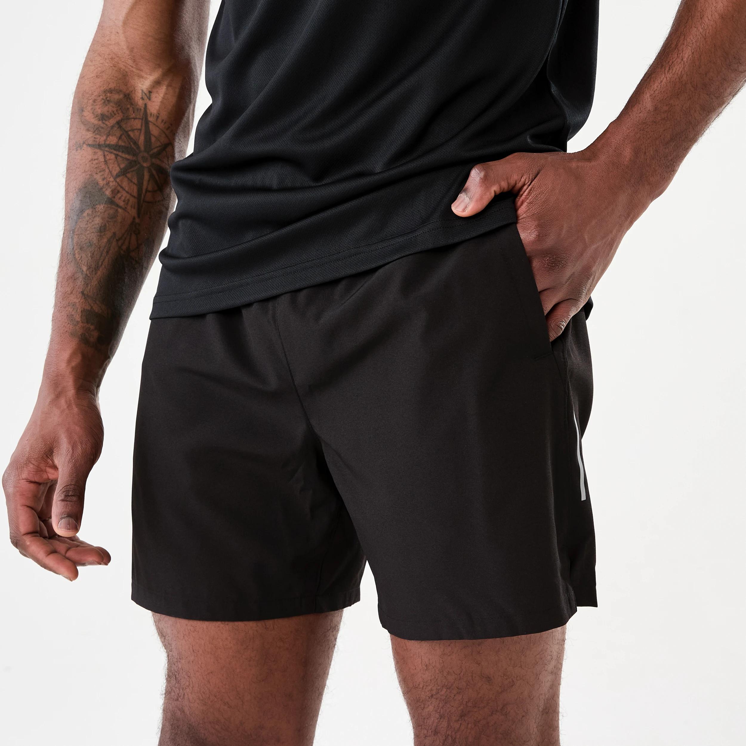 2 Active Mens Woven Stretch Shorts BLACK, 2 of 8