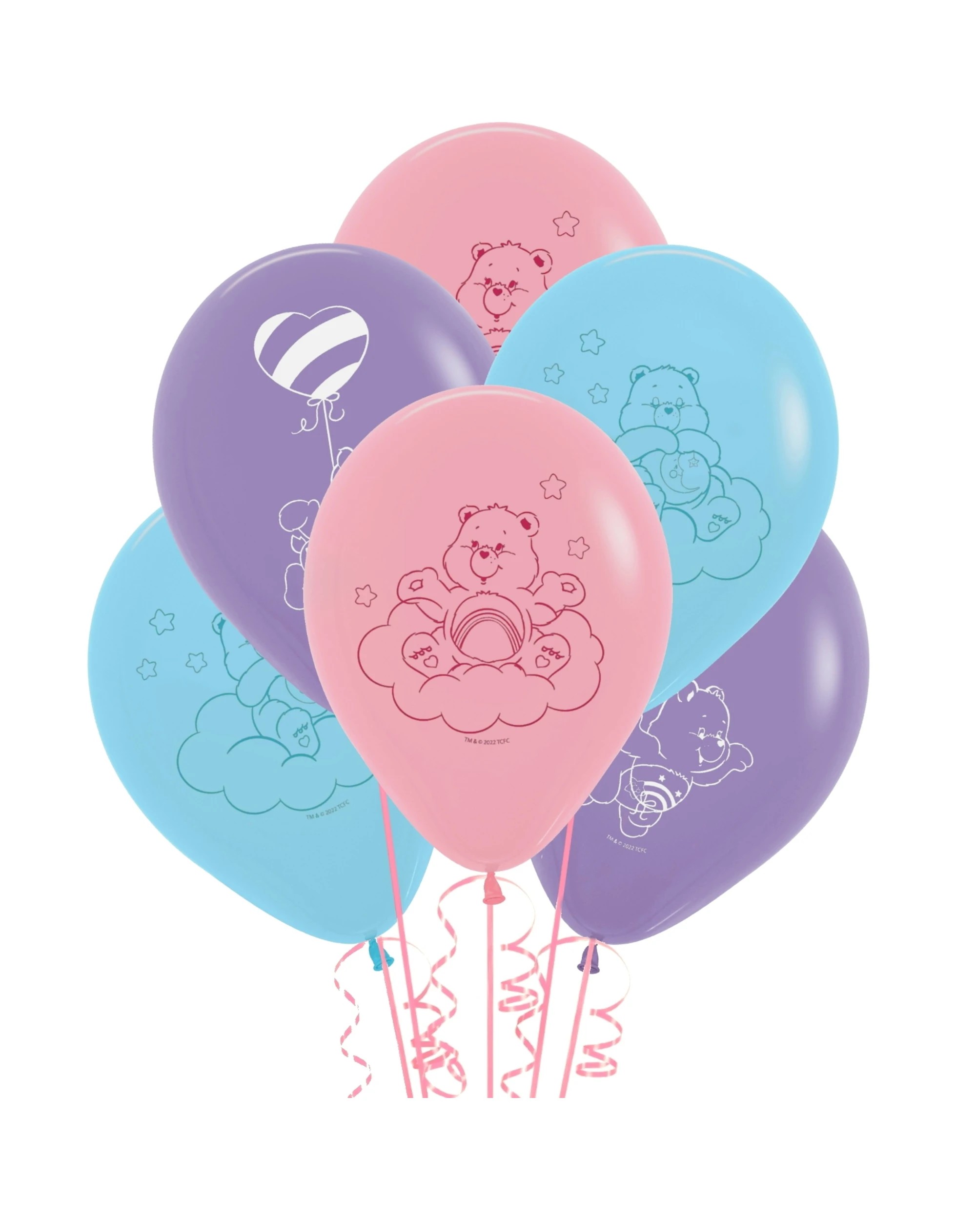 1 Care Bears Care Bears Balloons Pack of 6, 1 of 2