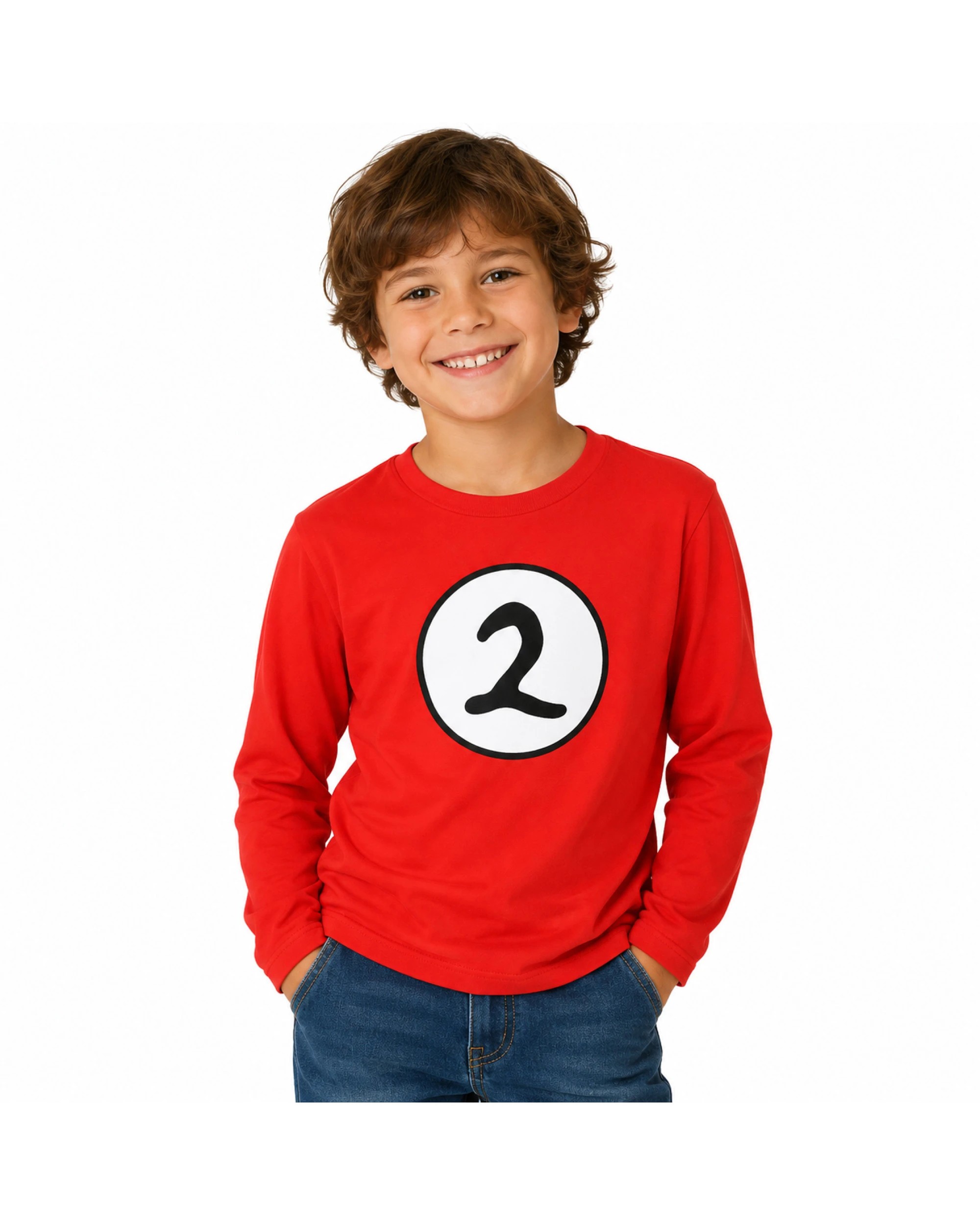 1 BR Costumes Cat in the Hat Thing 2 Long Sleeve Top for Kids, 1 of 5