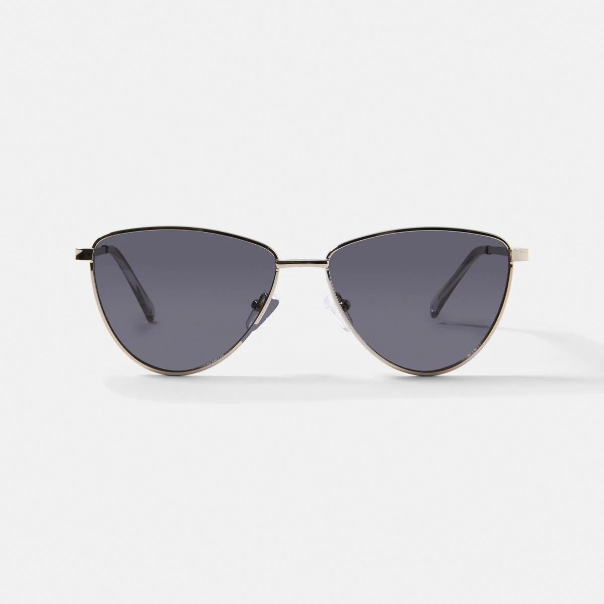 4 Womens Metal Cat Eye Sunglasses Silver, 4 of 6