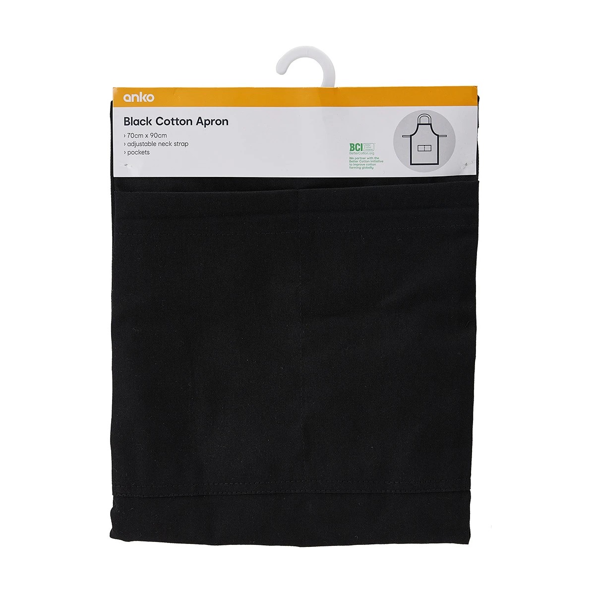 5 Black Cotton Apron, 5 of 5