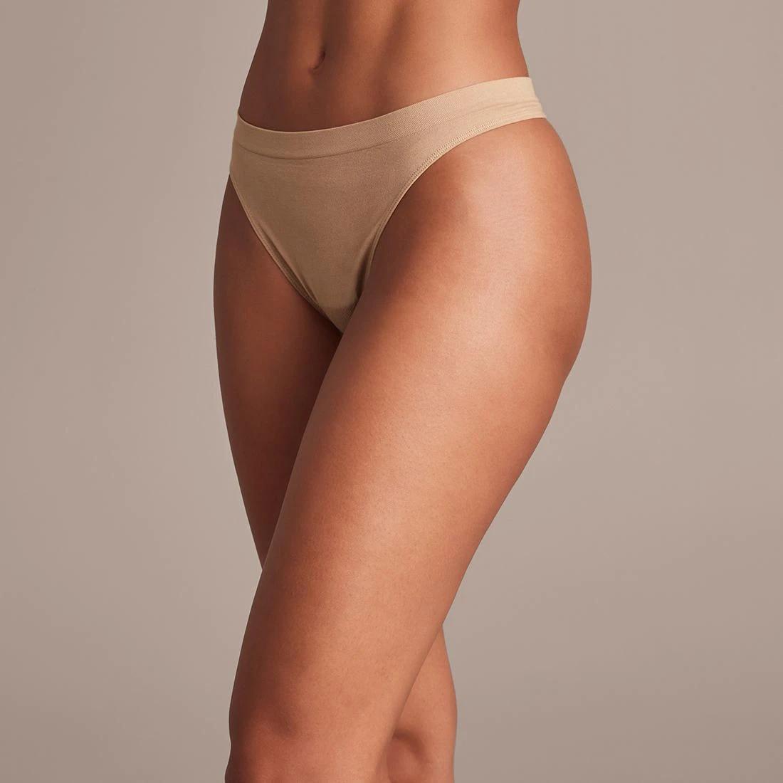 1 Target 2 Pack Cotton Seamfree G-String Briefs LATTE BROWN, 1 of 6