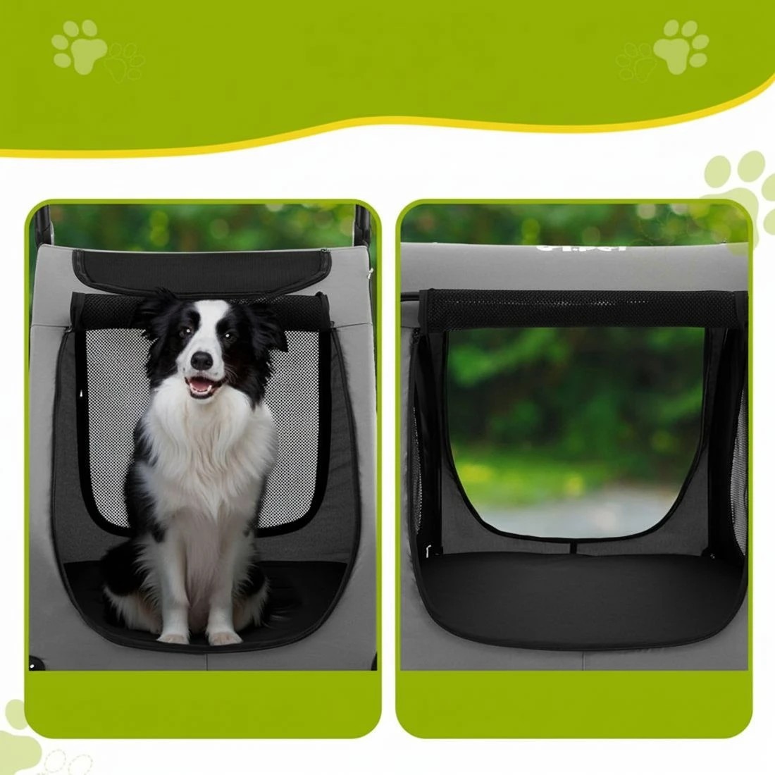 6 i.Pet Pet Stroller Dog Pram Large Carrier - Black, 6 of 7