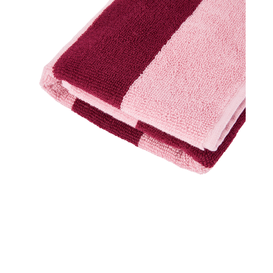 4 Stripe Cotton Hand Towel - Berry, 4 of 5