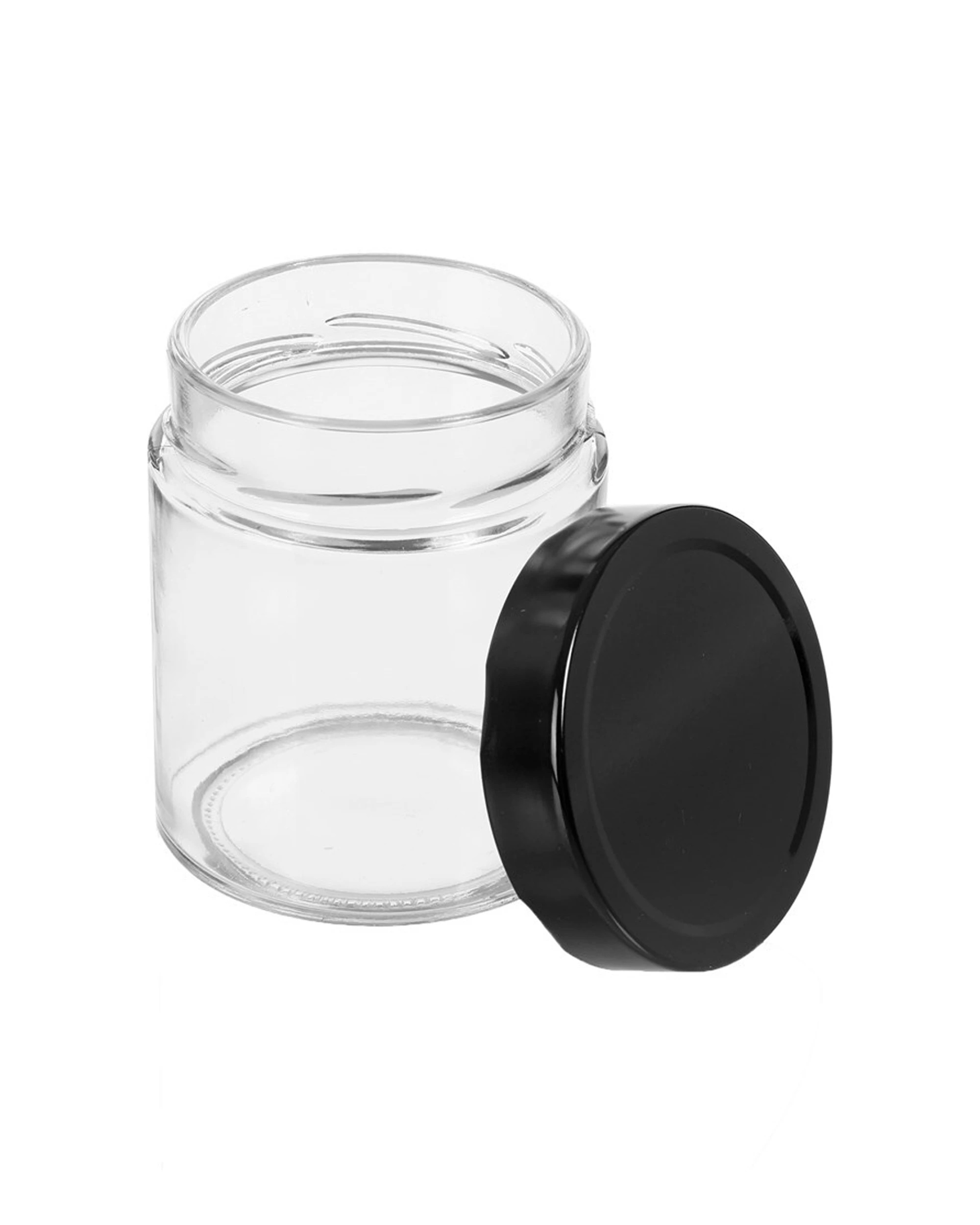 4 Lemon & Lime Soho 470ml Glass Preserve Jar Container Storage W/ Black Lid Clear
 - Clear, 4 of 4