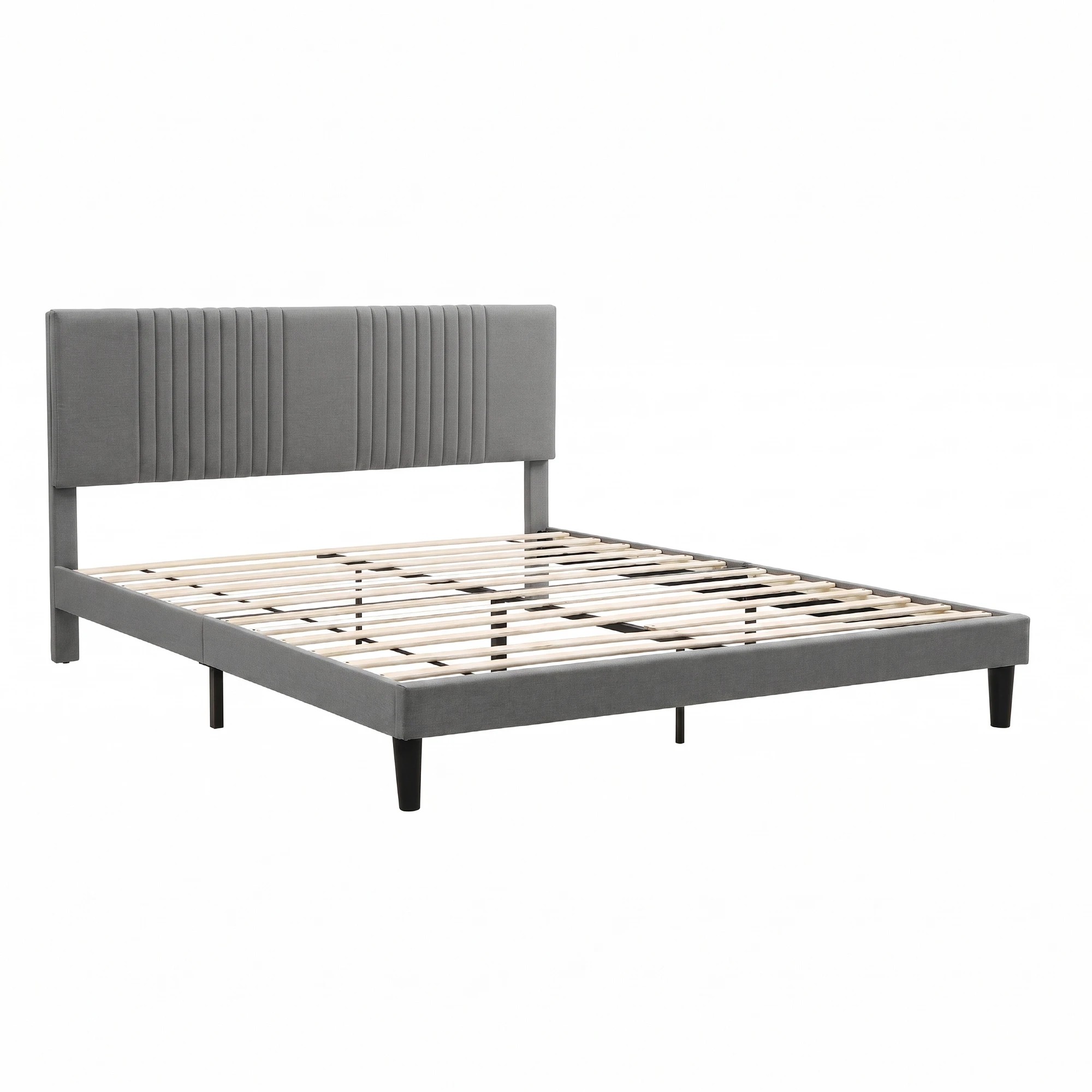 6 Artiss Bed Frame with Adjustable Headboard, 300kg Capacity - King Bed - Charcoal, 6 of 8