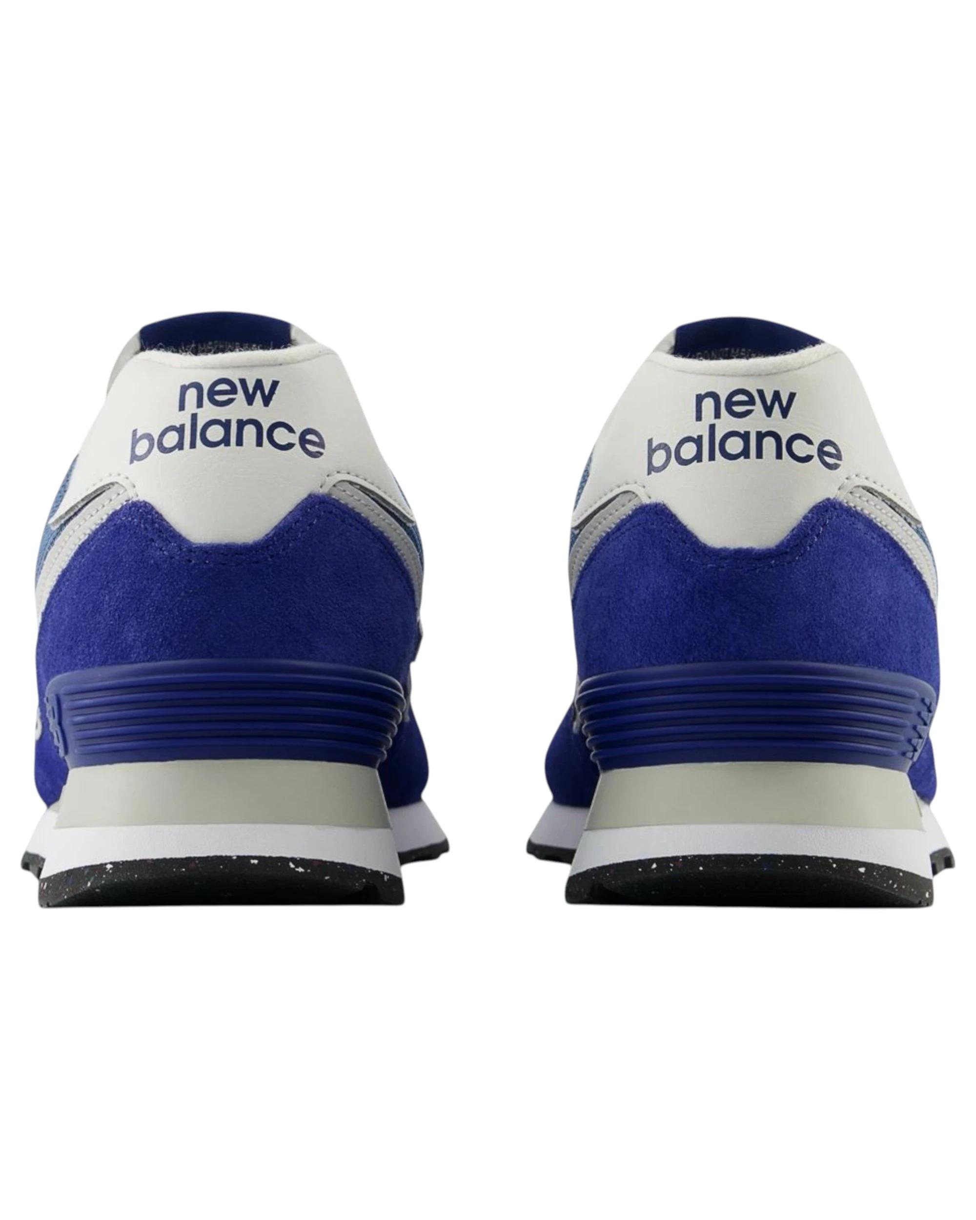 3 New Balance Mens 574 Navy/ White Athletic Shoes NAVY/WHITE, 3 of 8