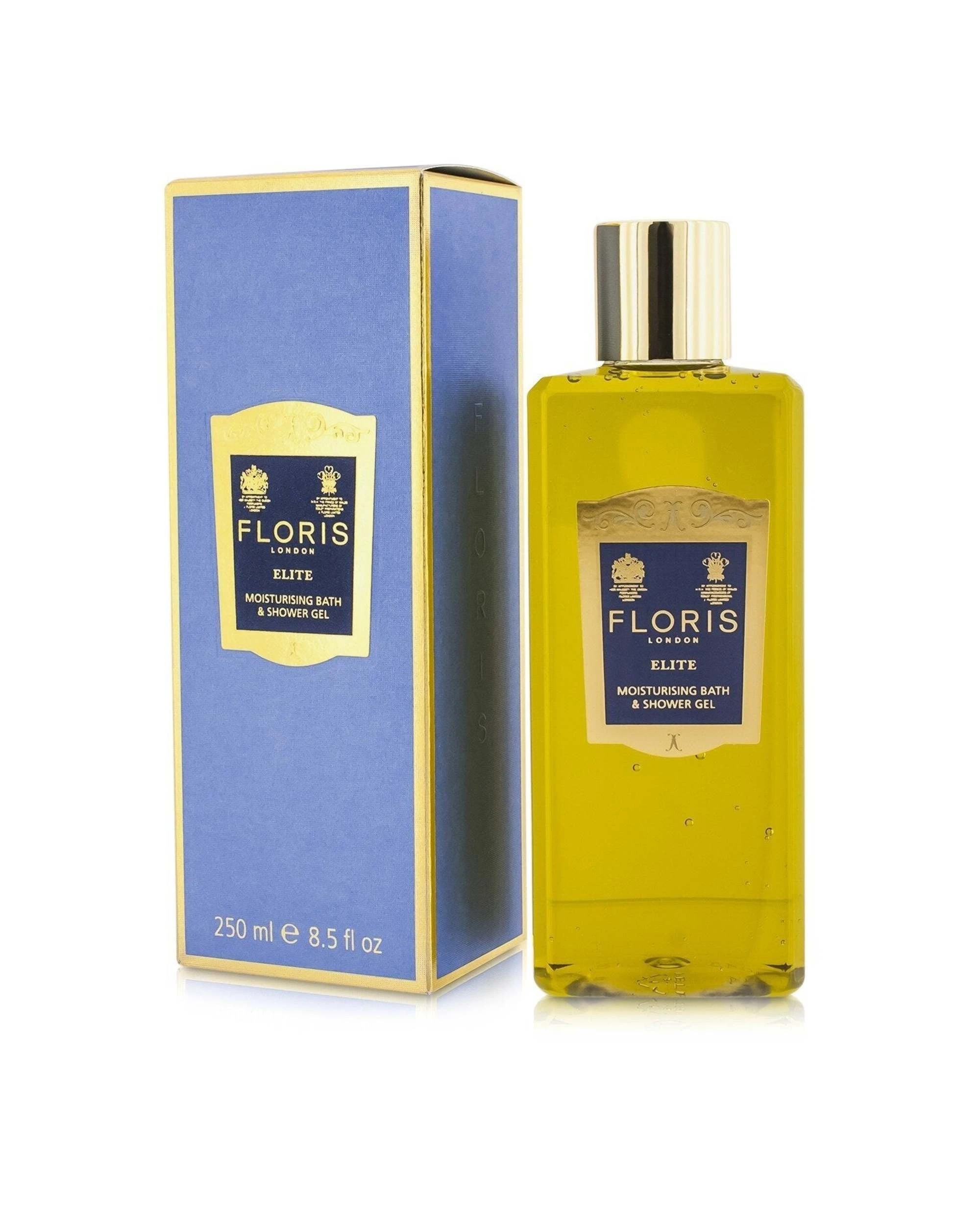 1 Floris Elite Moisturising Bath & Shower Gel 250ml/8.5oz, 1 of 3