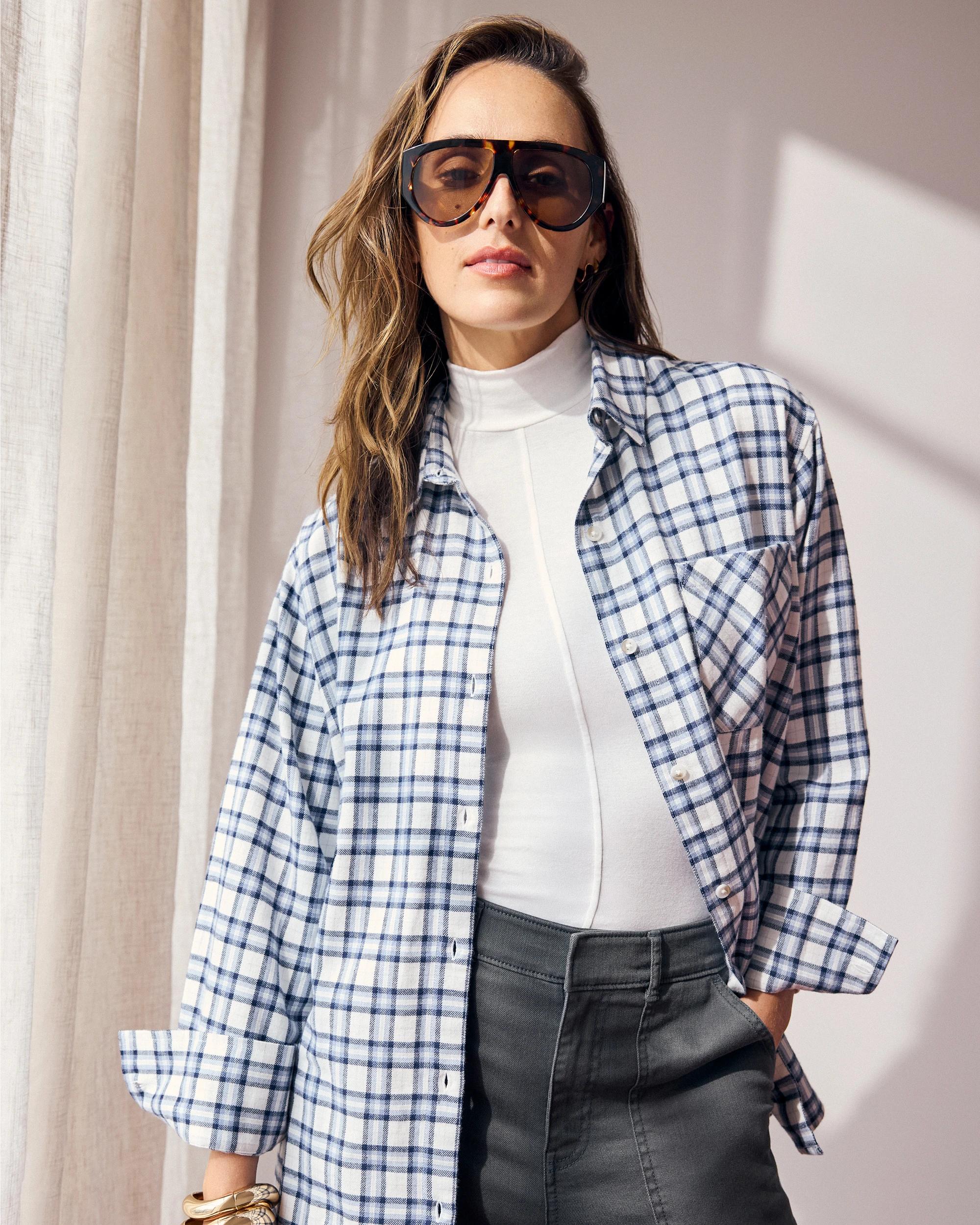 9 Target Woman Long Sleeve Check Shirt BLUE CHECK, 9 of 9