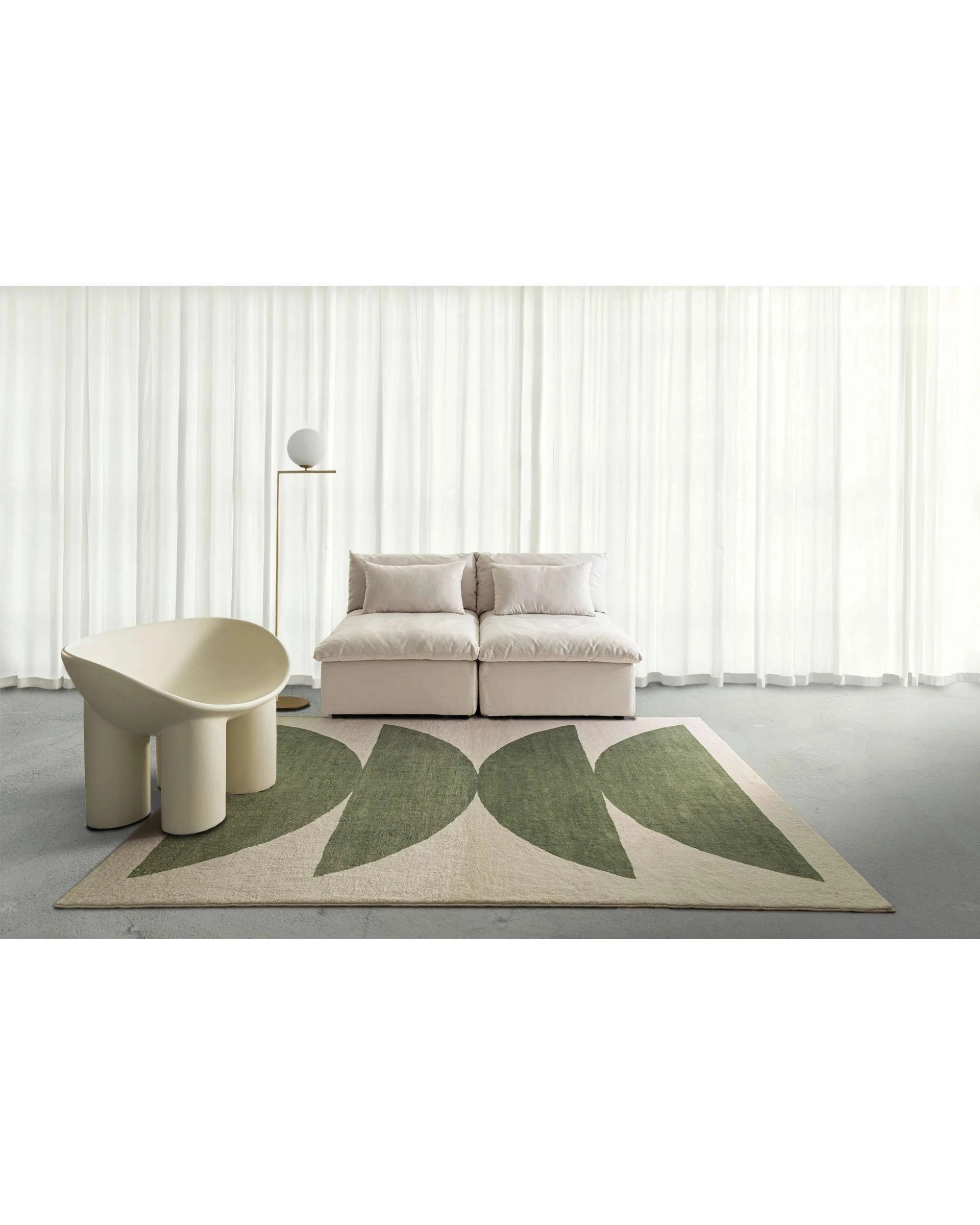 2 Loopsie Lenox Printed Washable Rug-330cm x 240cm - Green, 2 of 8