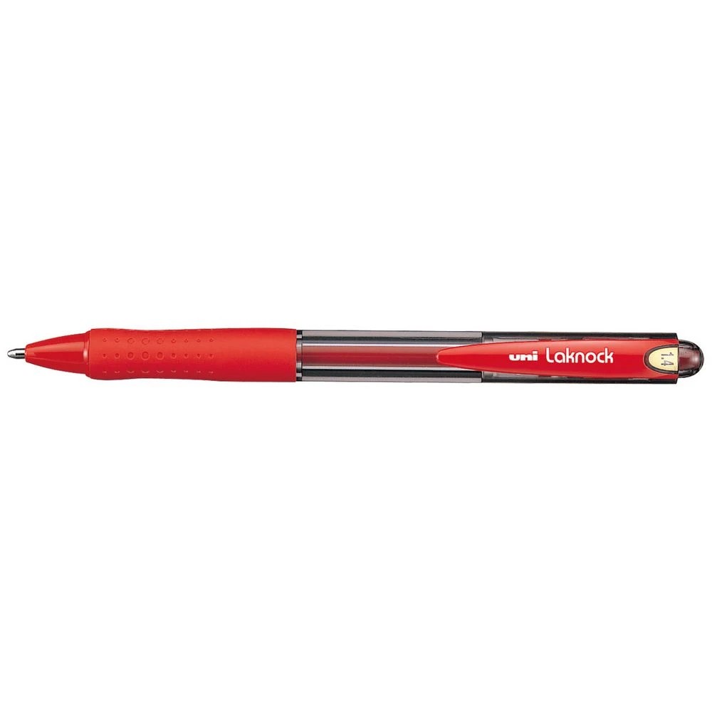 1 Uni Laknock Ballpoint Pen 1.4mm Red, 1 of 1