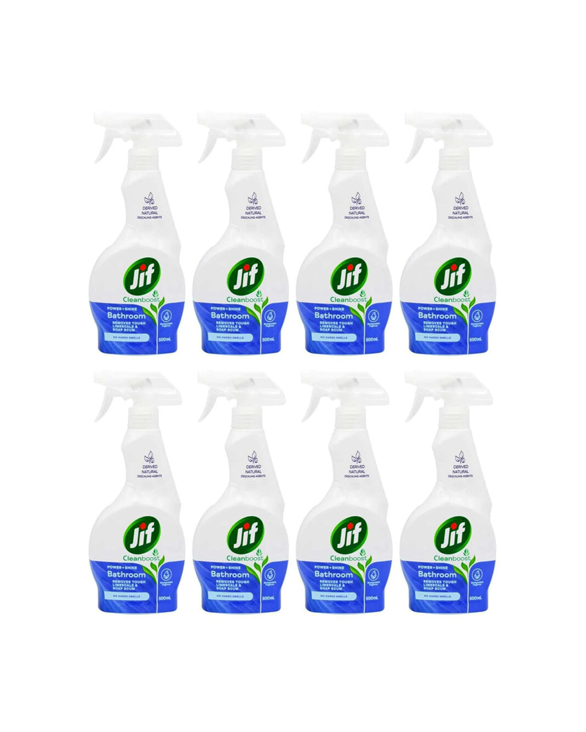 1 Jif Cleanboost Power Shine Bathroom Spray Limescale Cleaner 8 Pack 500ml - White, 1 of 1