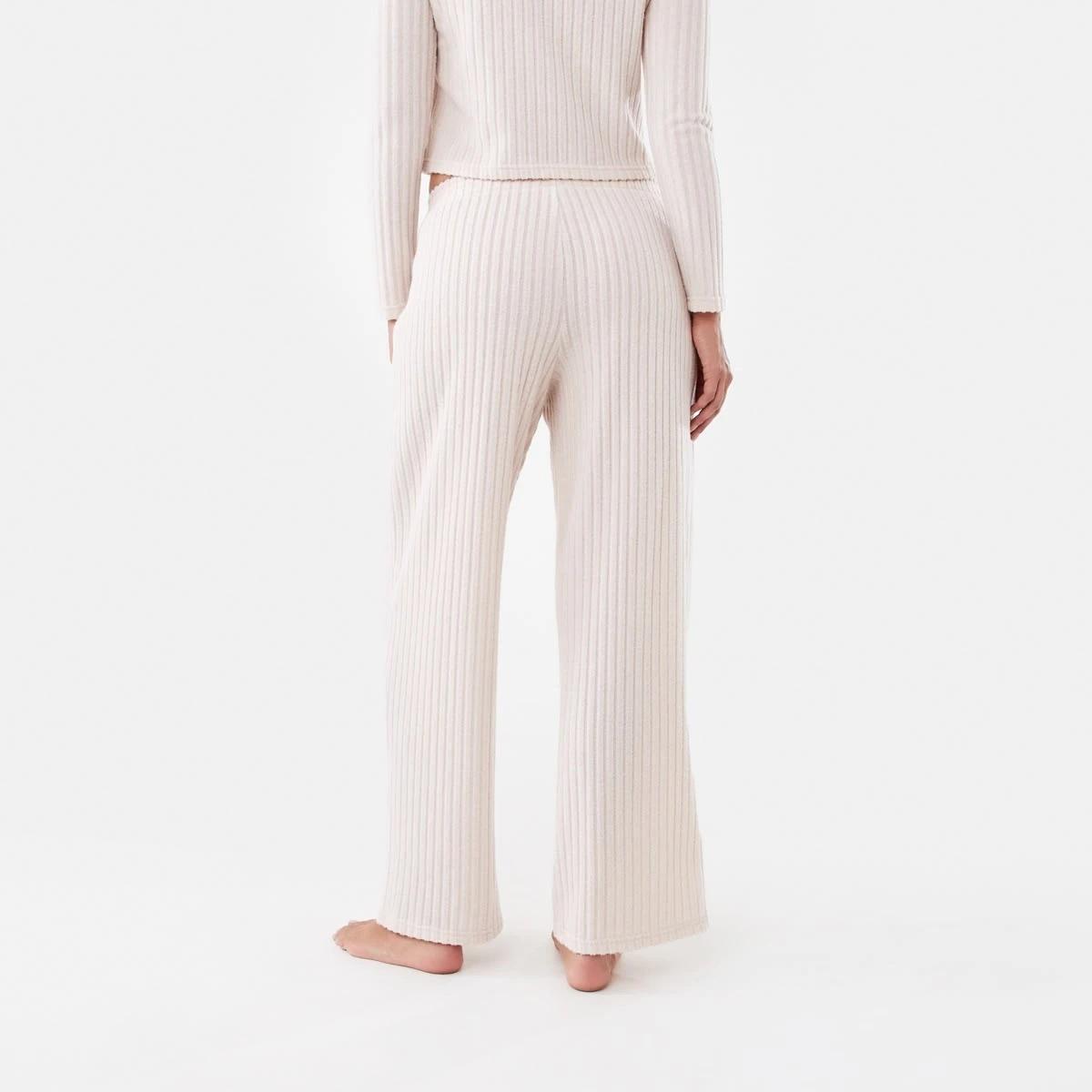 3 Brushed Rib Lounge Pants Beige Mrl, 3 of 5