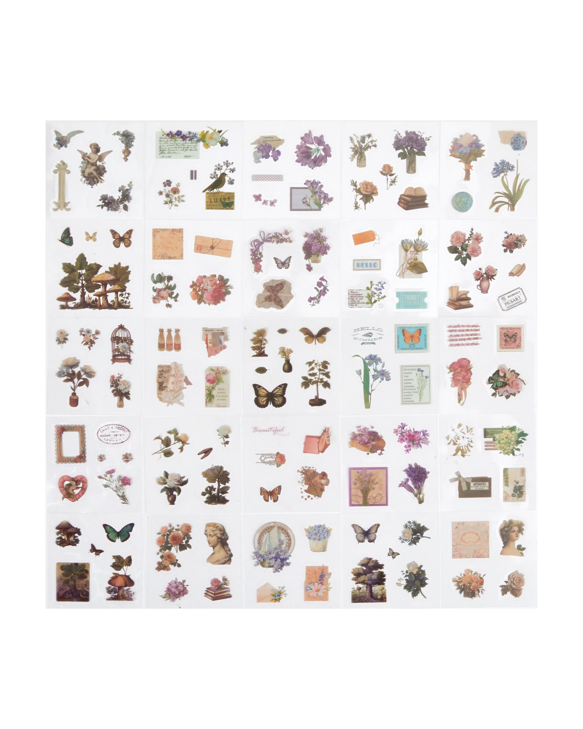 100 Piece Deco Sticker Set - Nostalgia - Kmart