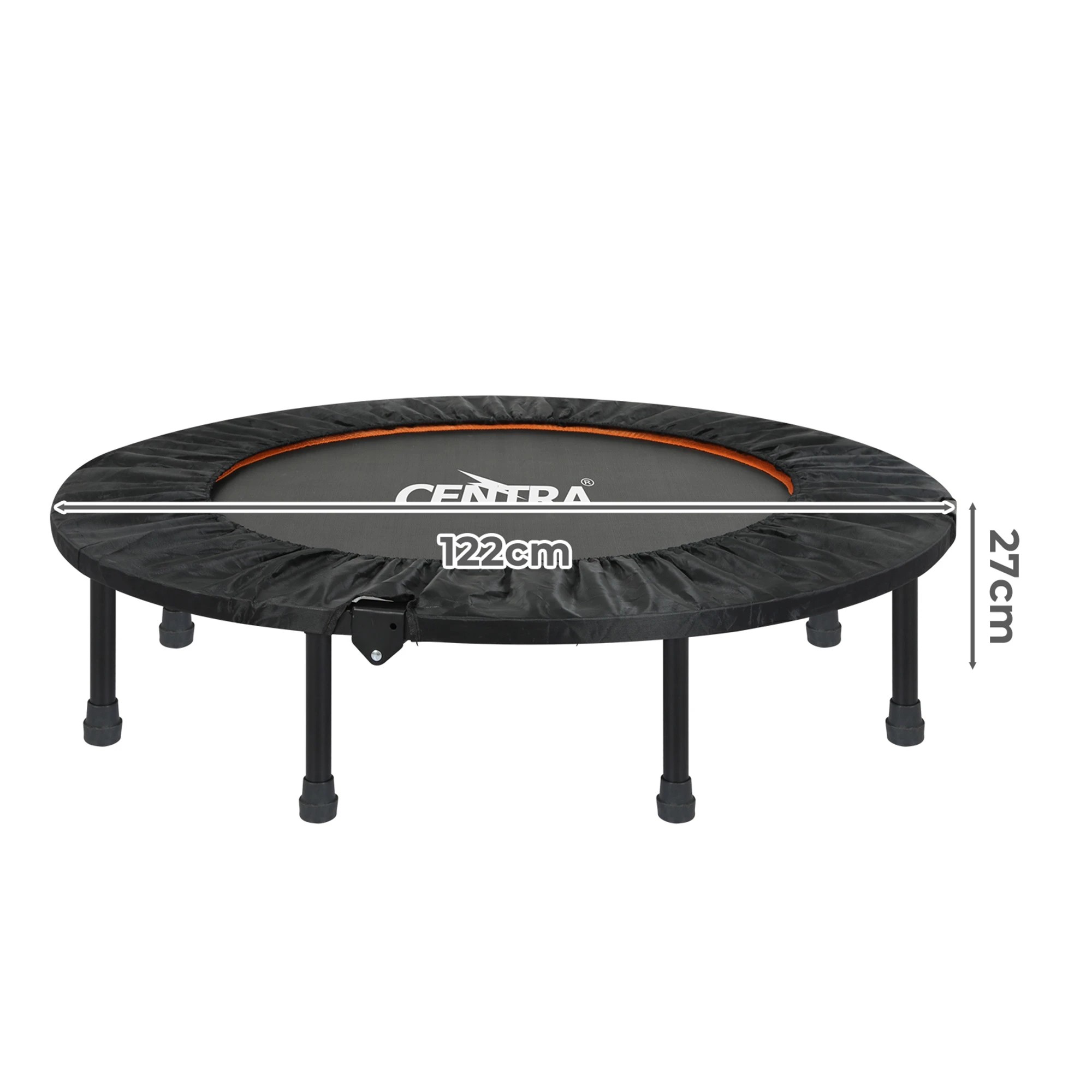 3 Centra 48 Inch Mini Trampoline Bounce Round Exercise Home Gym Fitness Rebounder, 3 of 9