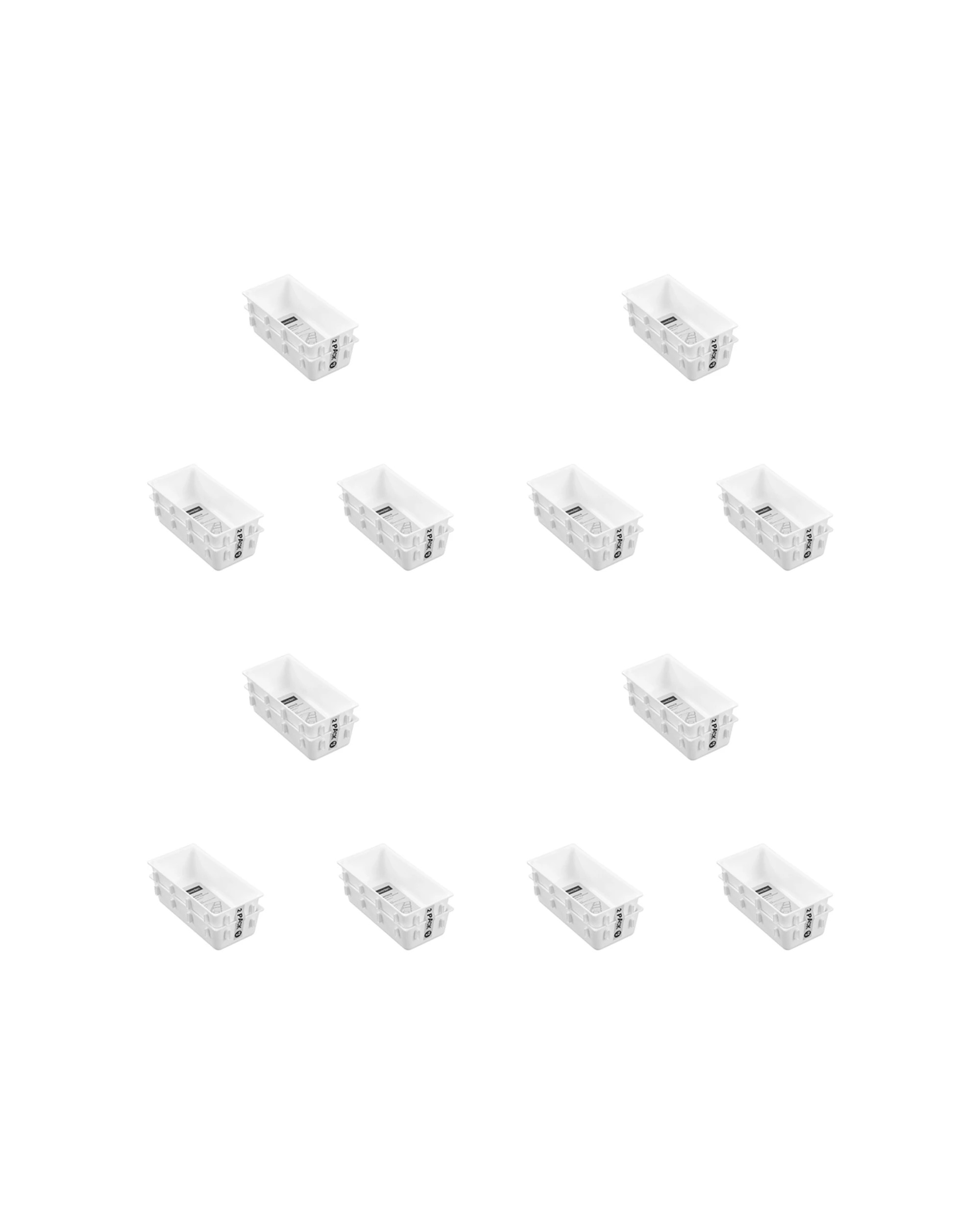 1 Boxsweden 12PK 2Pc Interlock Drawer Organiser Square 17.5cm Modular Lock - Assorted, 1 of 6