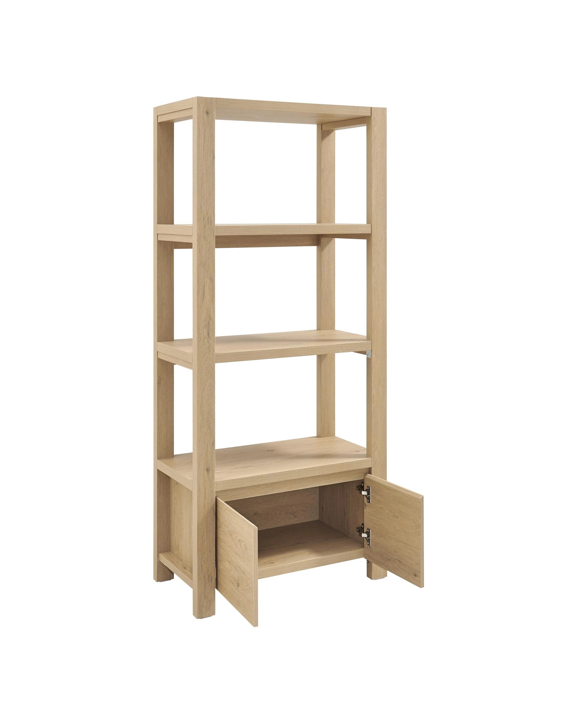 7 Kodu Bookcase Storage 3 Shelf 2 Doors Oak - Natural, 7 of 10