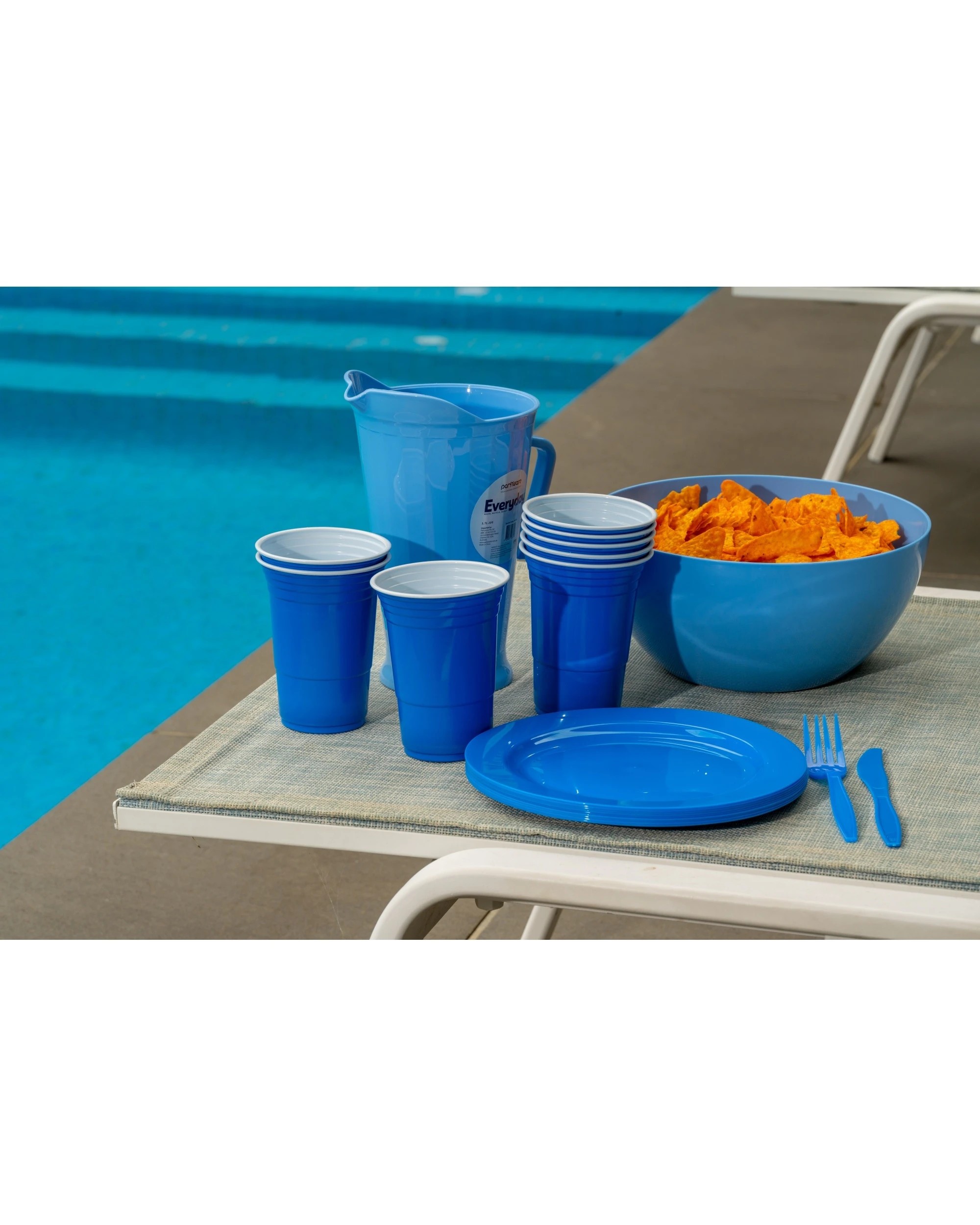 6 Partyware Reusable Salad Bowl Tableware/Serveware 254mm - Multi, 6 of 6