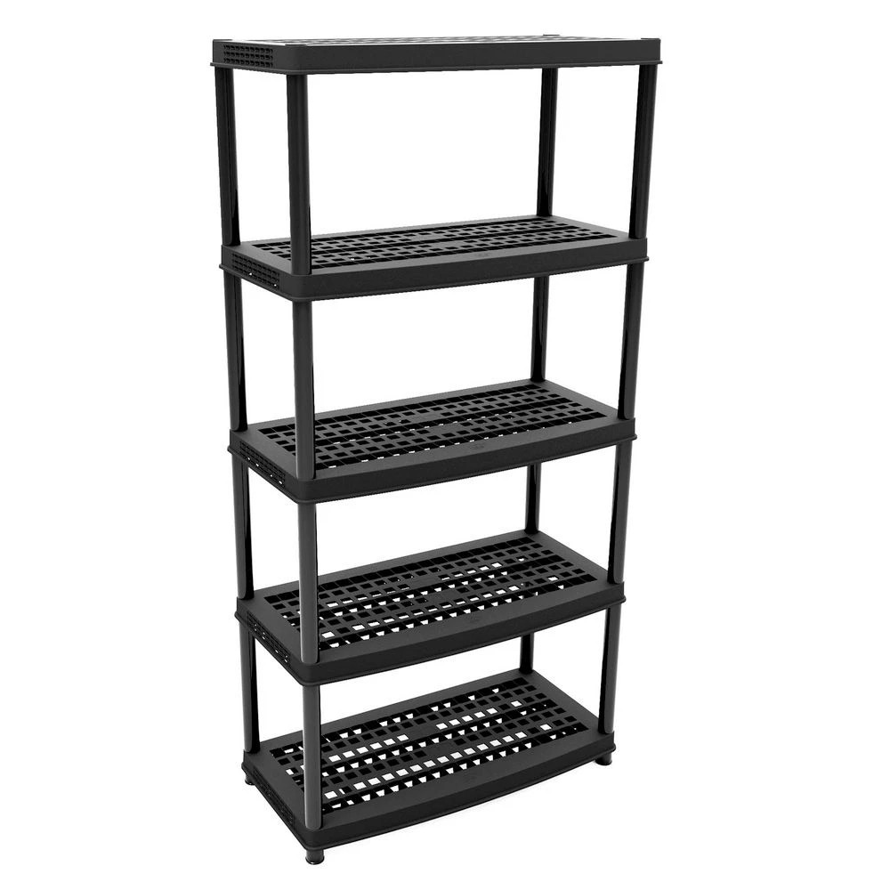 1 Ezy Storage 5 Tier Plastic Shelf 90 x 44.5cm Shelves Home Office Storage, 1 of 7