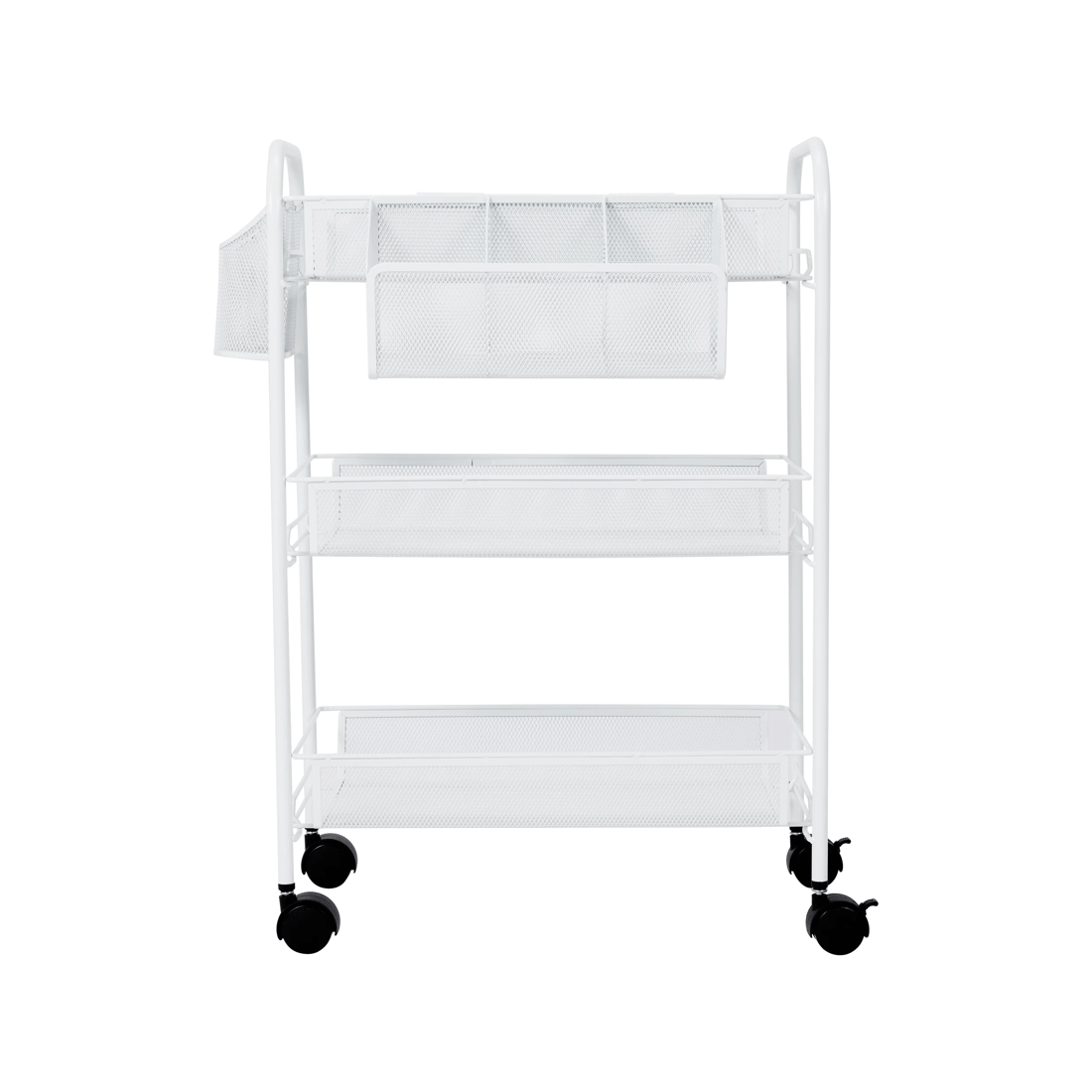 2 3 Tier Metal Trolley - White, 2 of 9
