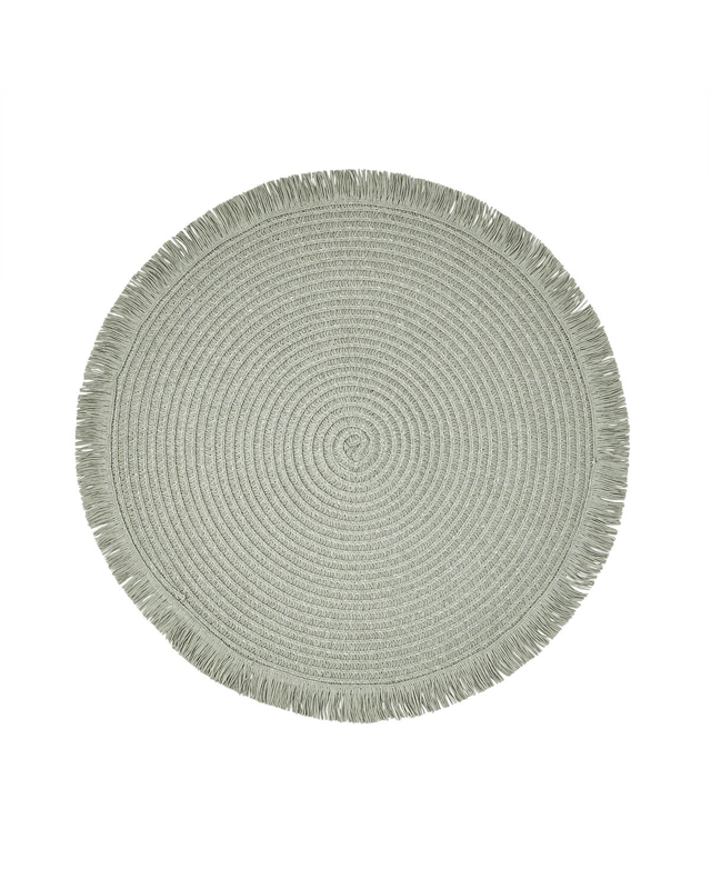 Sage Green Fringed Plac