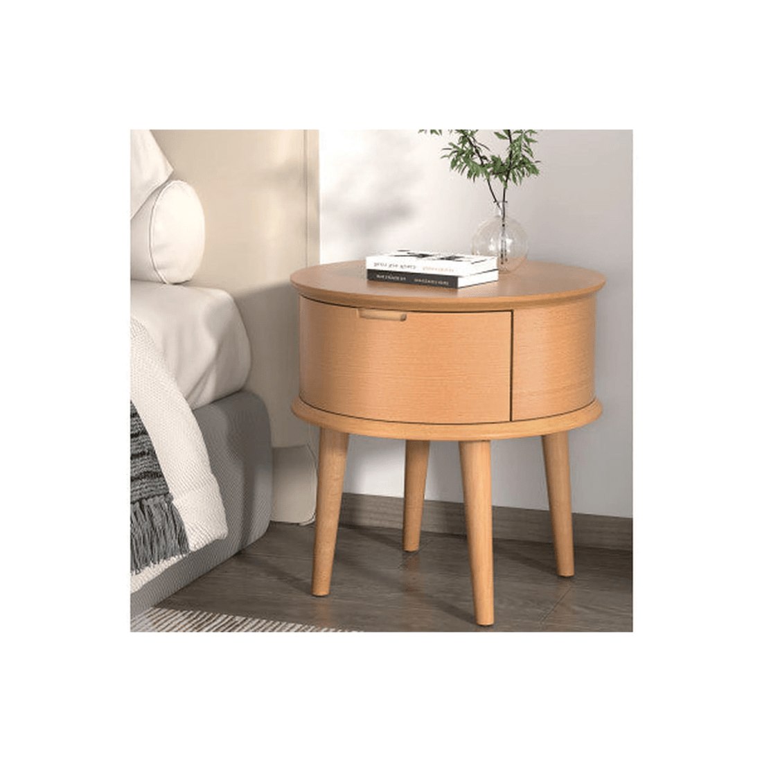 7 Artiss Curved Bedside Table - Natural, 7 of 7